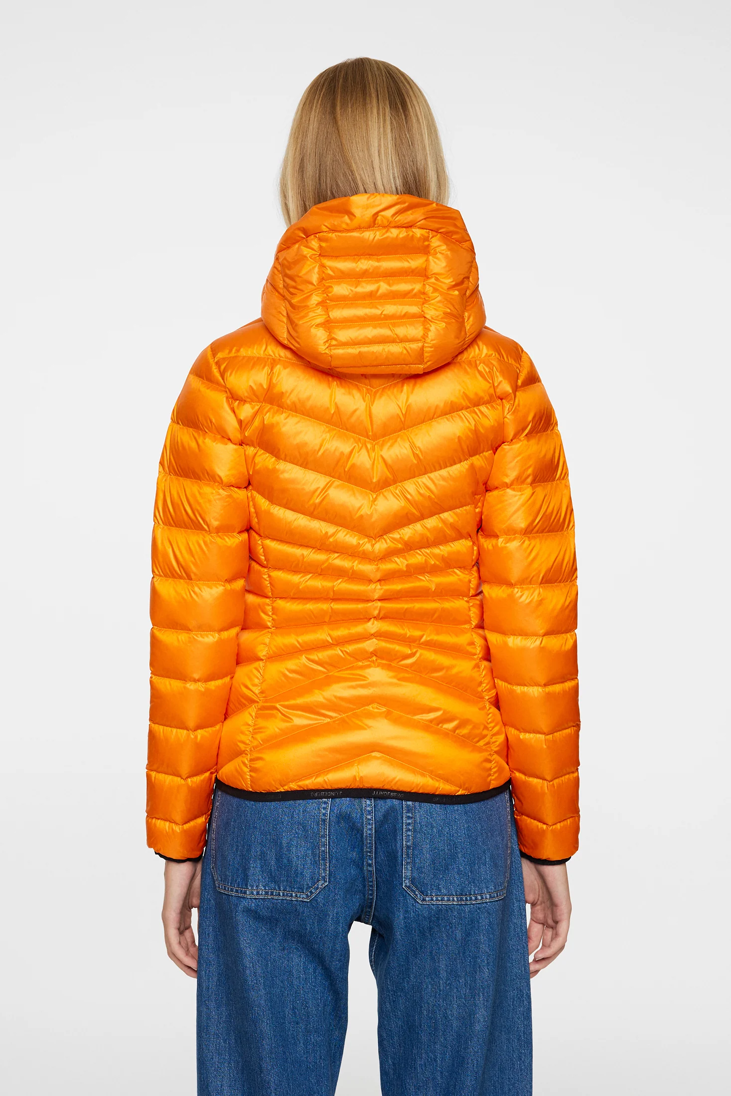 Lara Light Down Hood / Persimmon Orange - Image 3