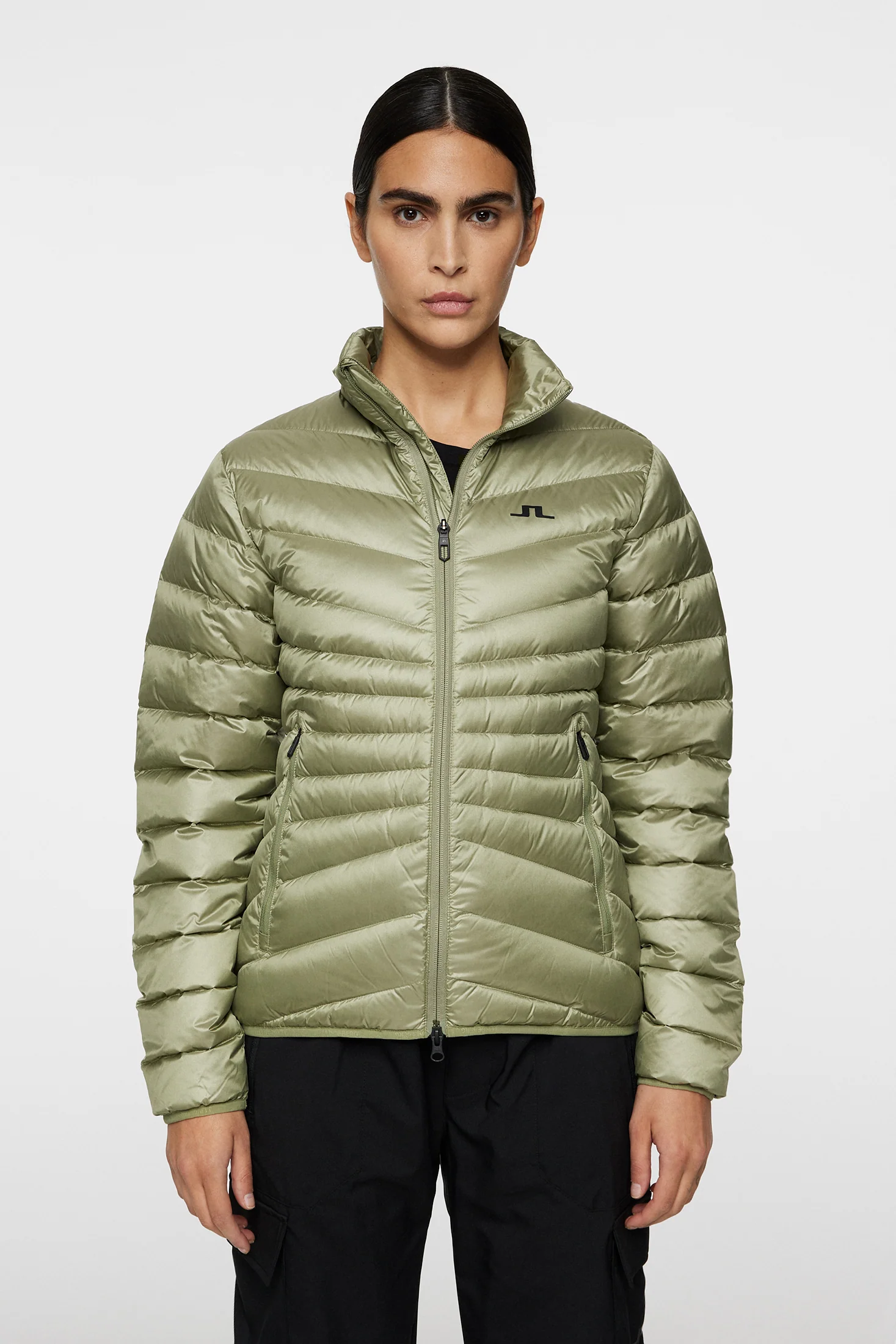 Lara Light Down Jacket / Oil Green - Image 2