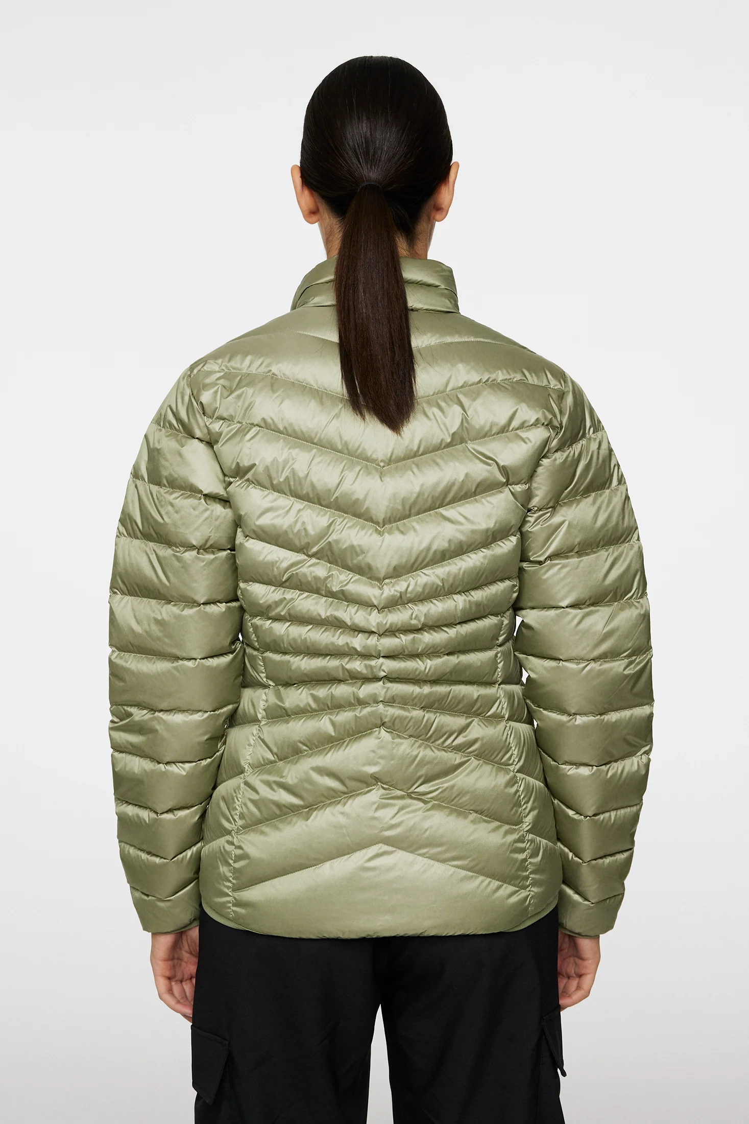 Lara Light Down Jacket / Oil Green - Image 3