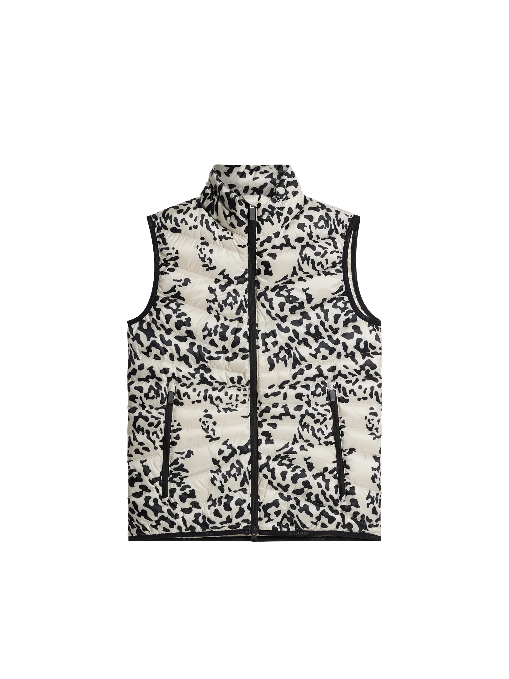 Lara Light Down Vest Print / Snake Rock Moonbeam M