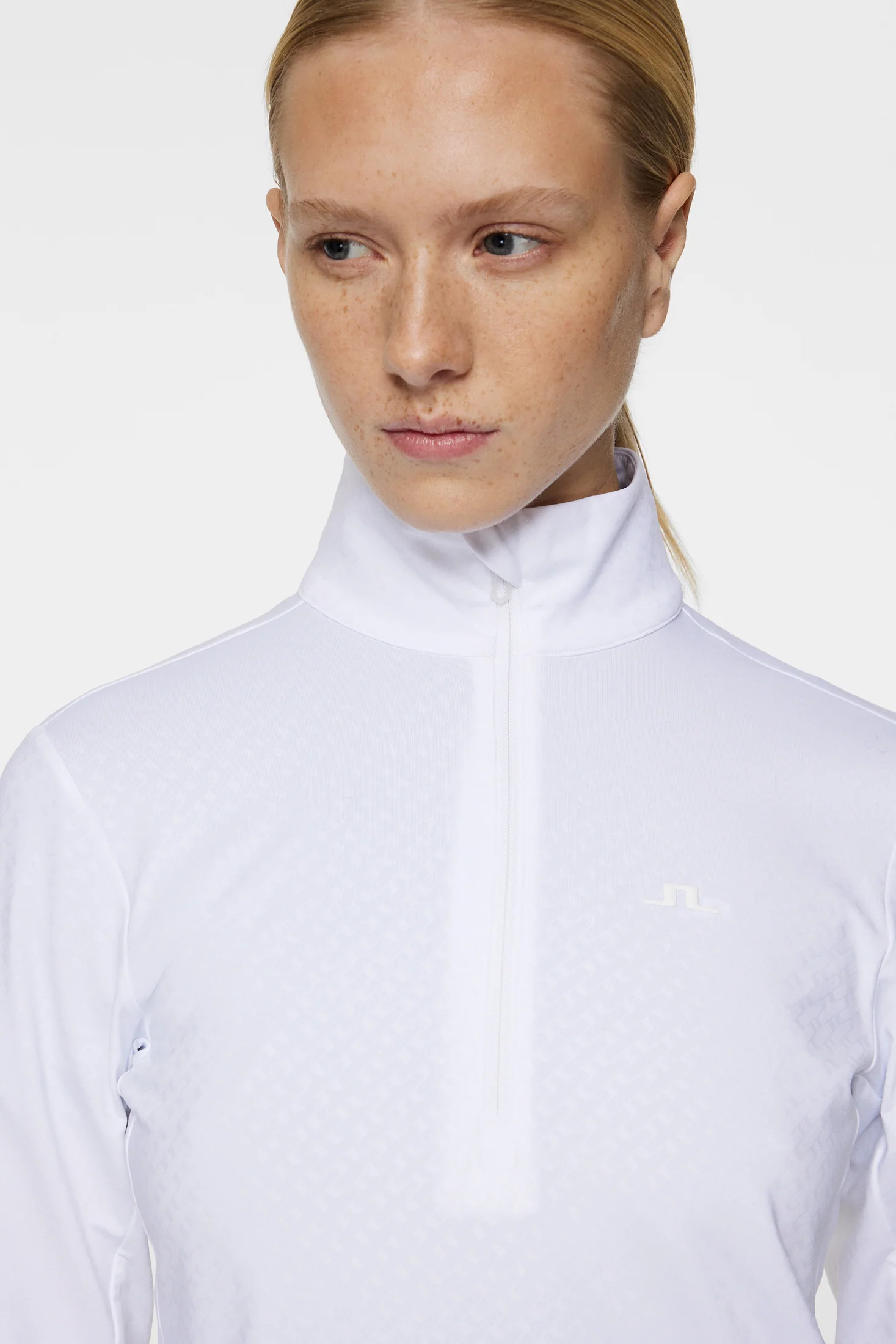 Lauryn Quarter Zip Mid Layer / White - Image 5
