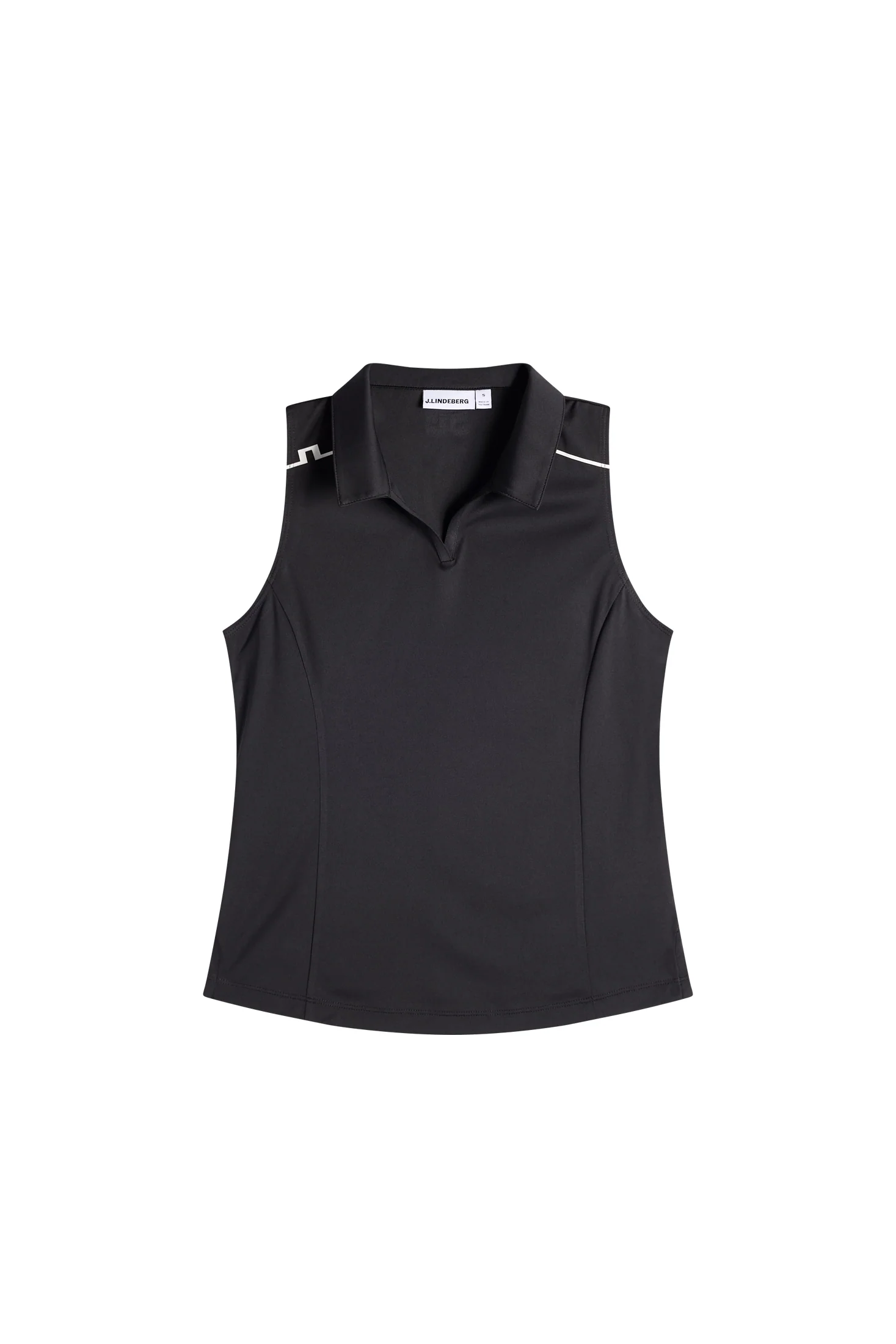 Leah Sleeveless Polo / Black