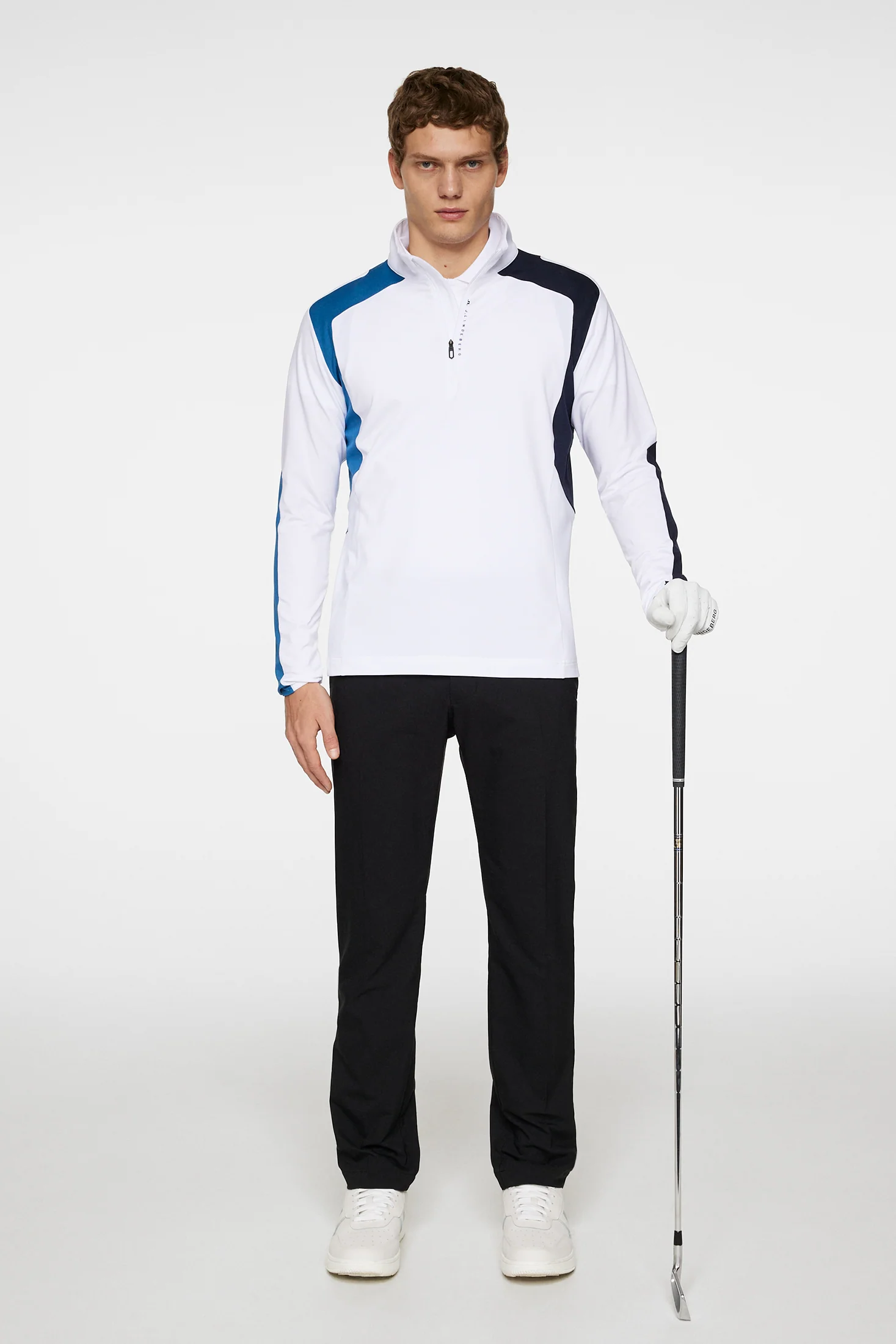 Leander Quarter Zip  Mid Layer / White - Image 4