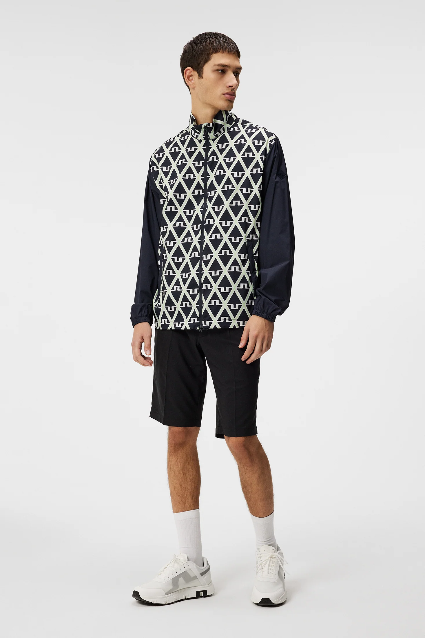 Lear printed Wind jacket / Geo JL Navy - Image 4