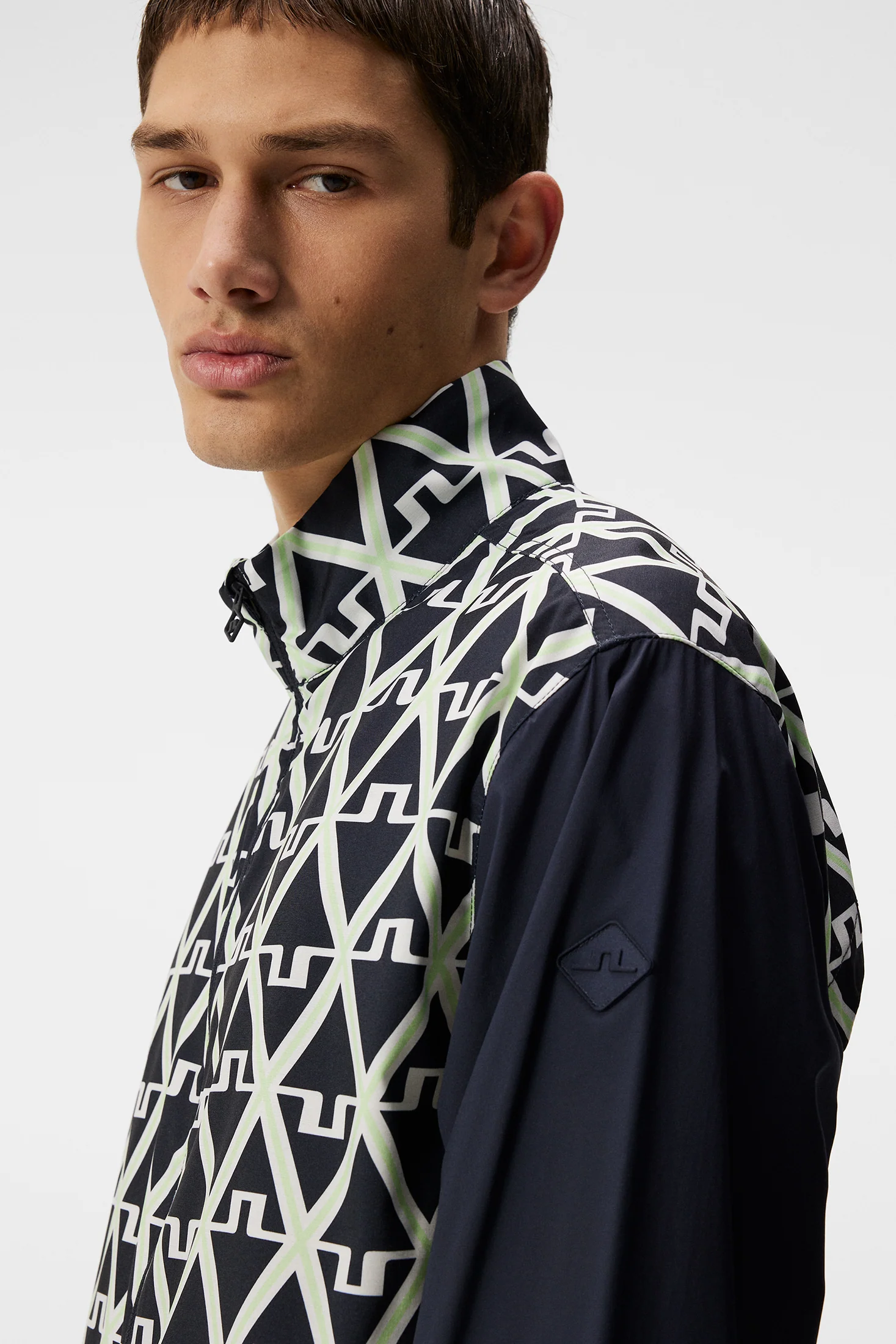 Lear printed Wind jacket / Geo JL Navy - Image 6