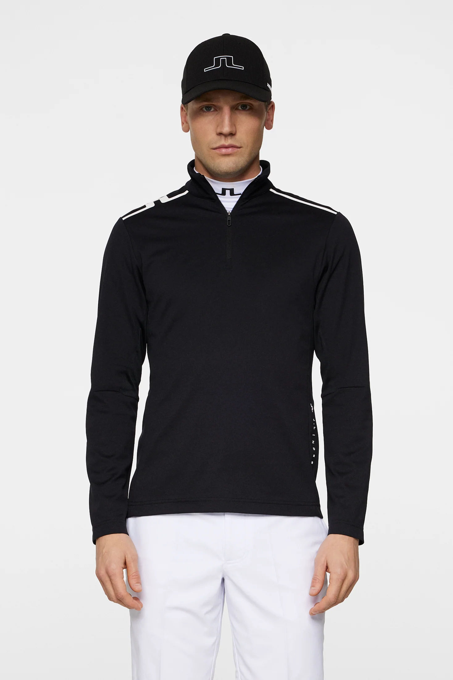 Leon Quarter Zip Mid Layer / Black - Image 2