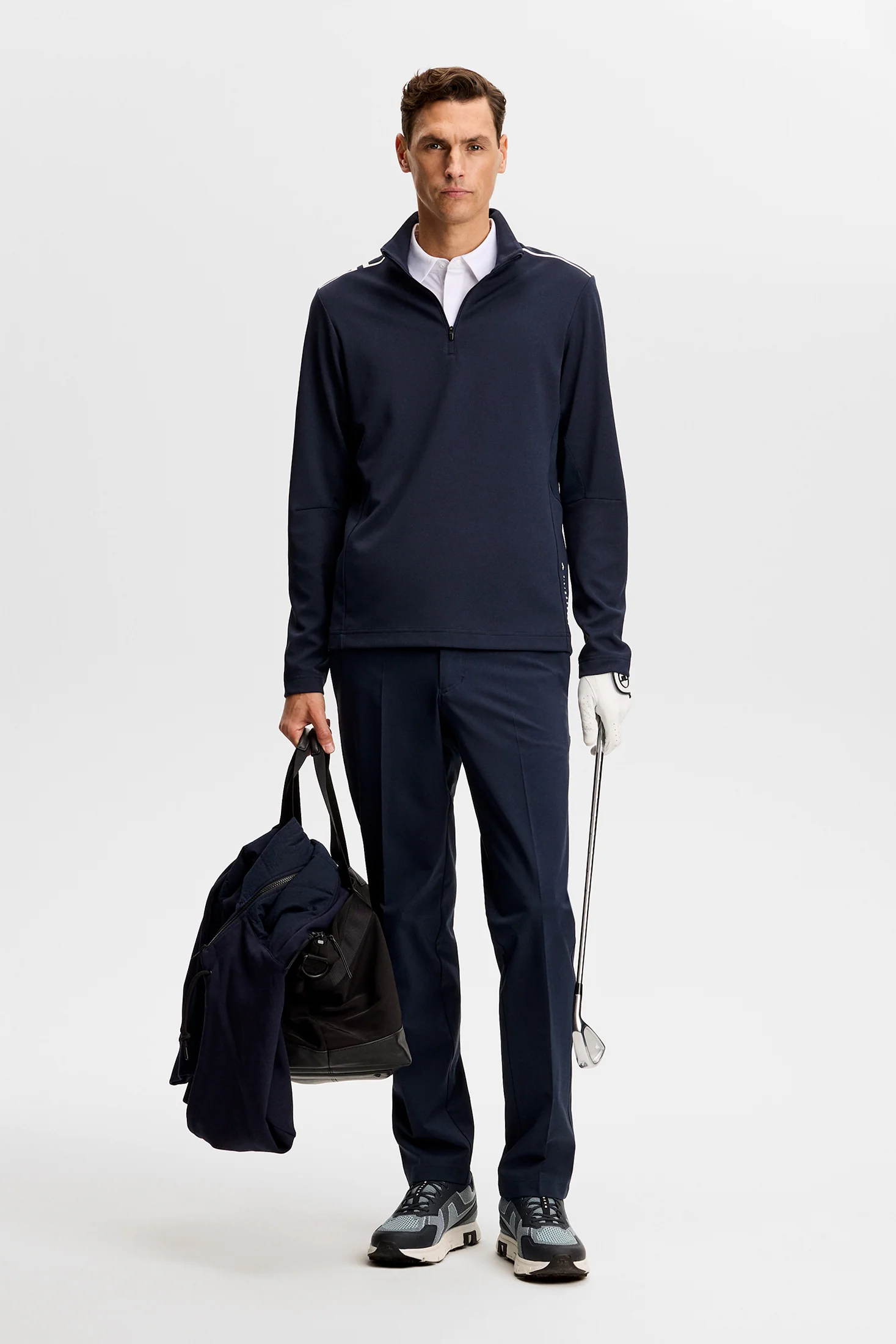 Leon Quarter Zip Mid Layer / JL Navy - Image 4