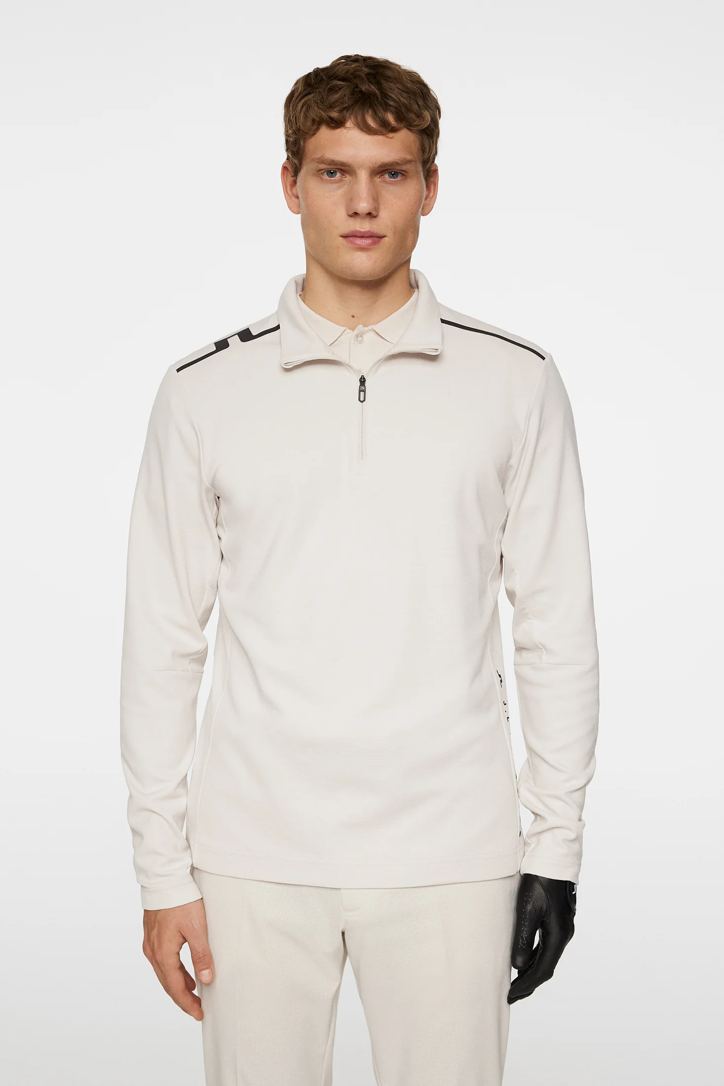 Leon Quarter Zip Mid Layer / Moonbeam - Image 2