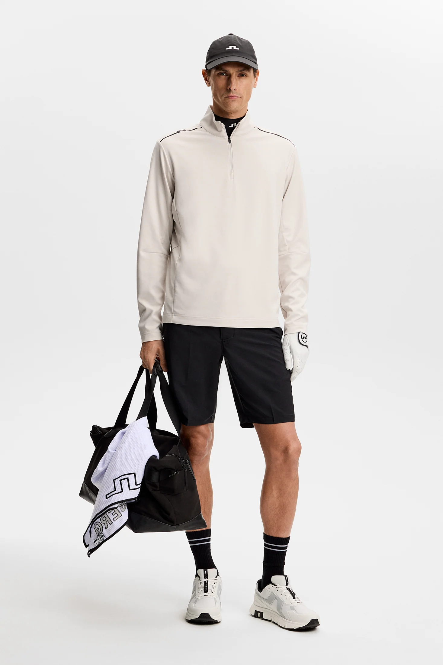 Leon Quarter Zip Mid Layer / Moonbeam - Image 4