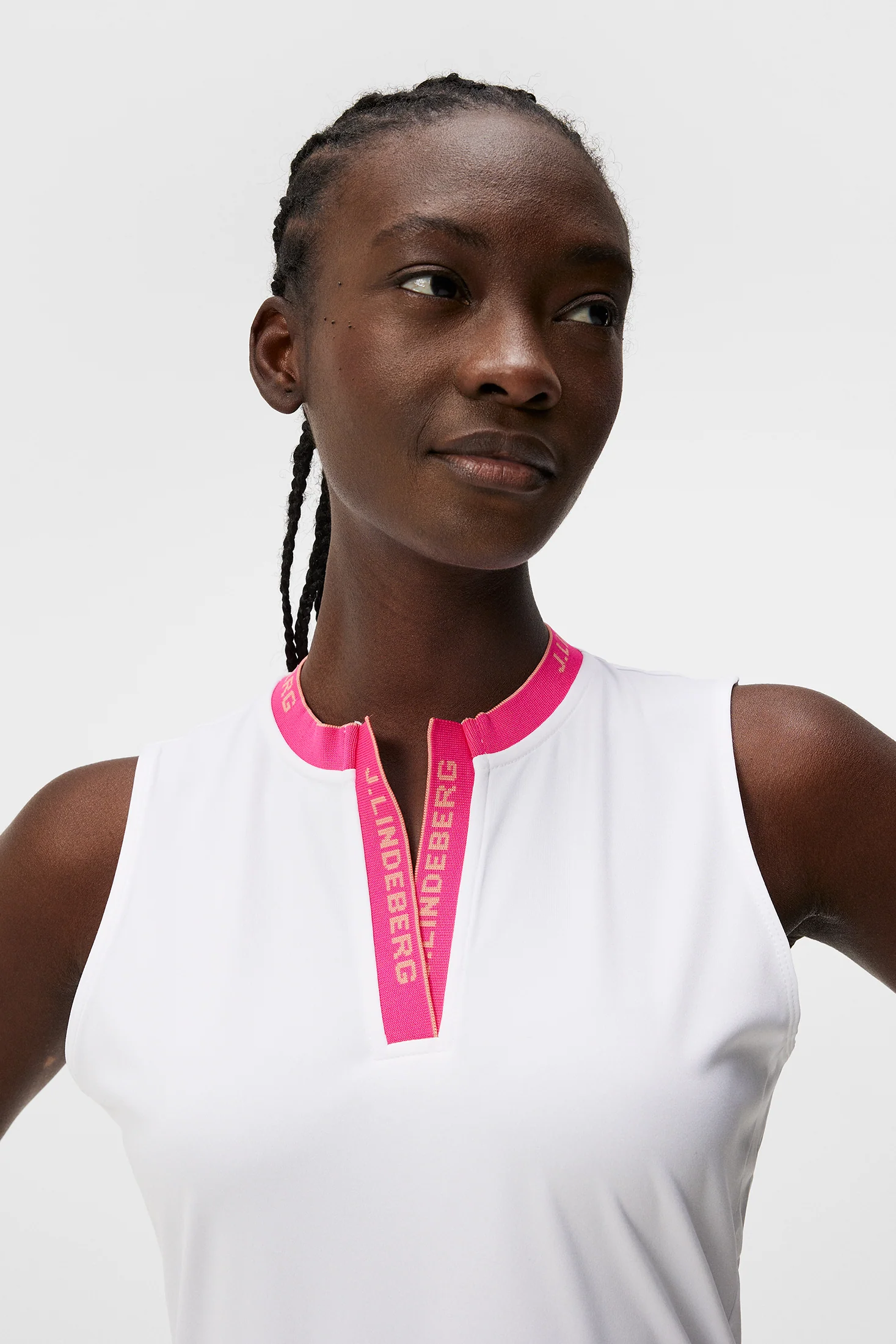Leya Sleeveless Top / White - Image 5