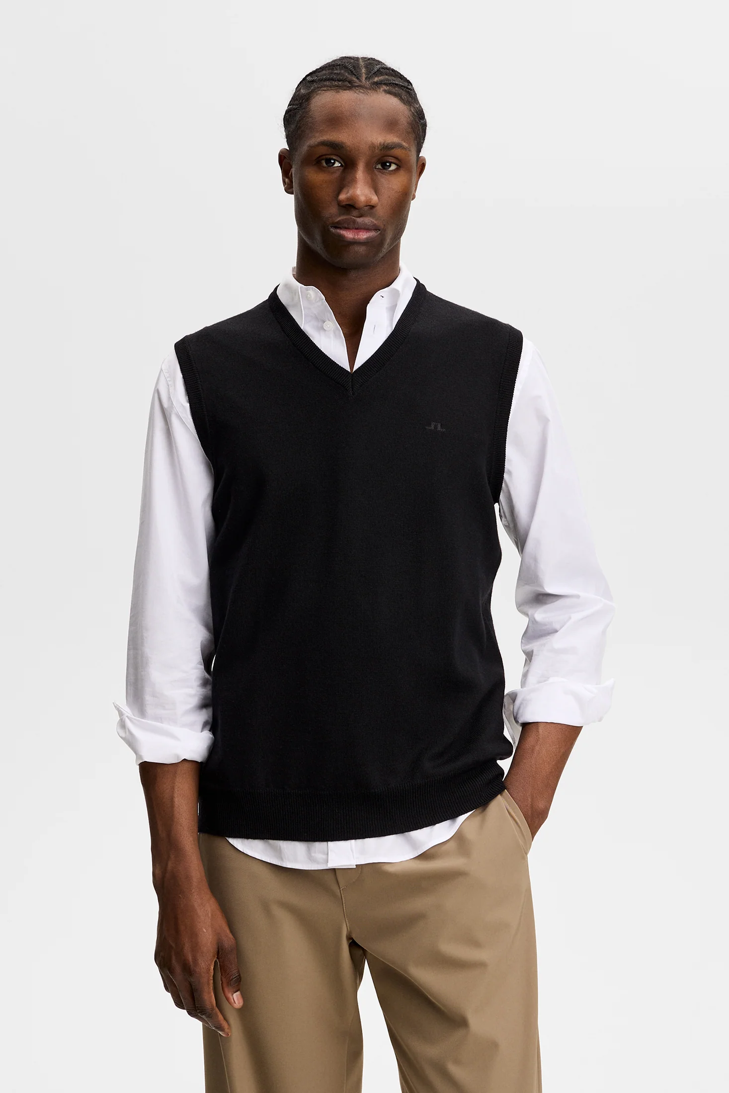 Liam Knitted Vest / Black - Image 2