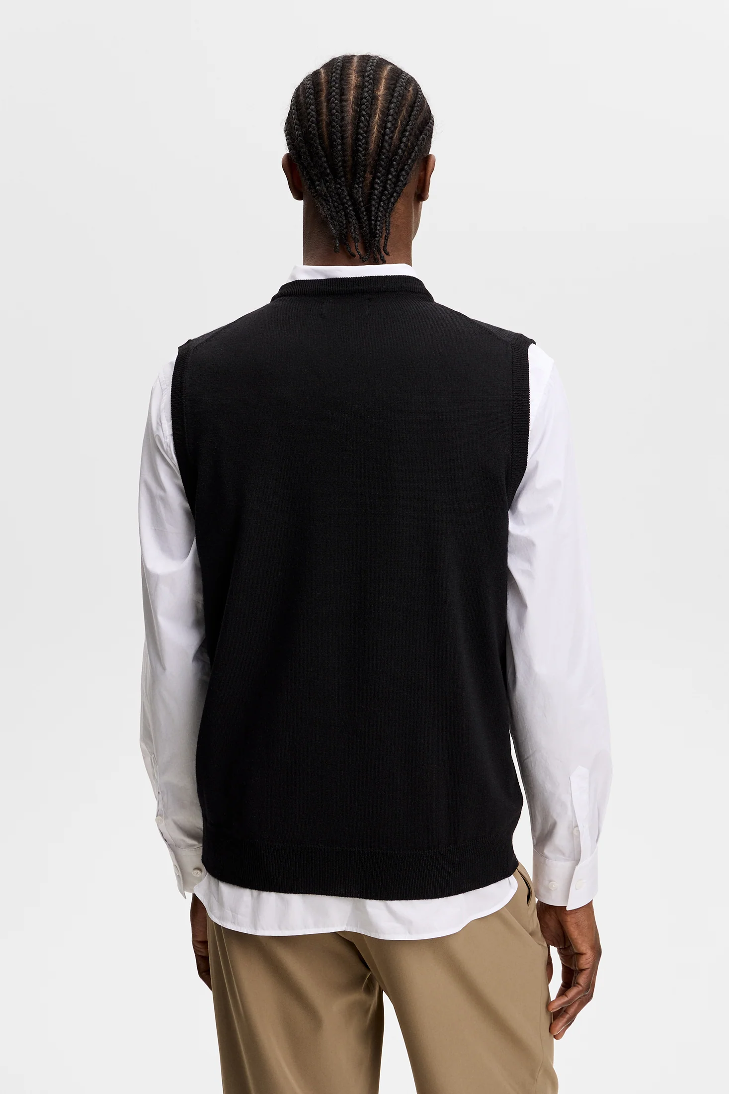 Liam Knitted Vest / Black - Image 3