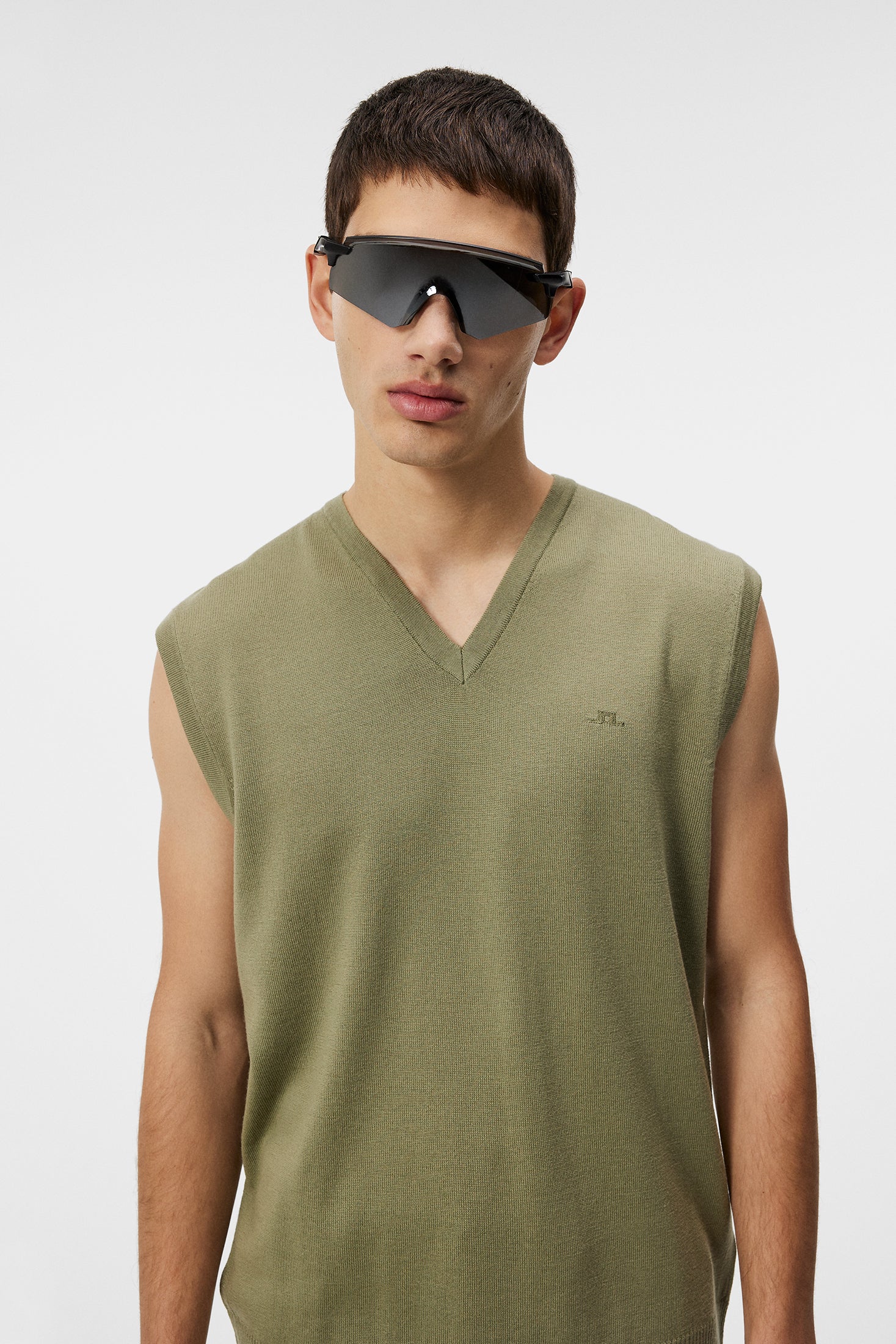 Liam Knitted Vest / Oil Green - Image 5