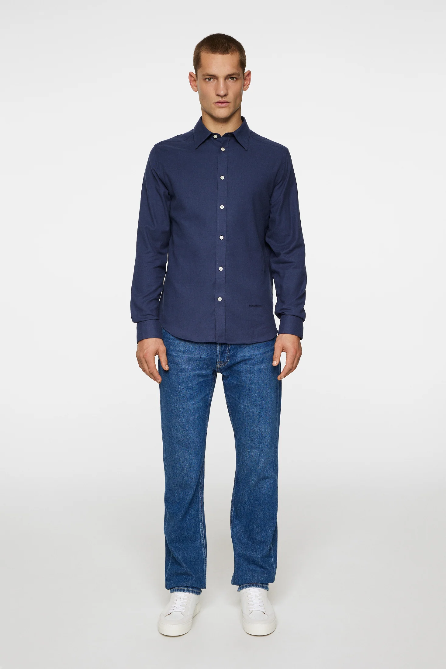 Light Flannel Slim Shirt / JL Navy - Image 4