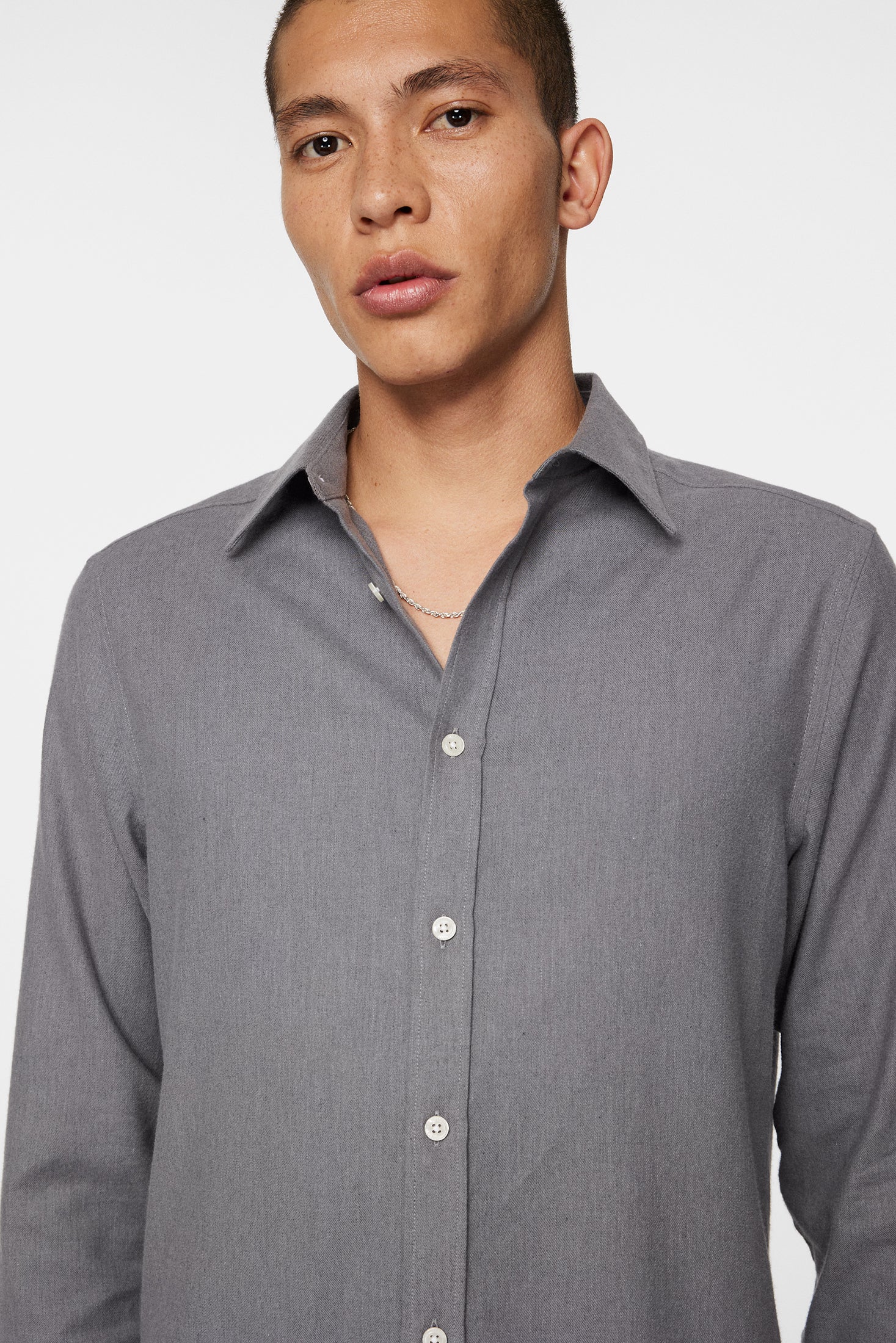 Light Flannel Slim Shirt / Night Owl - Image 5