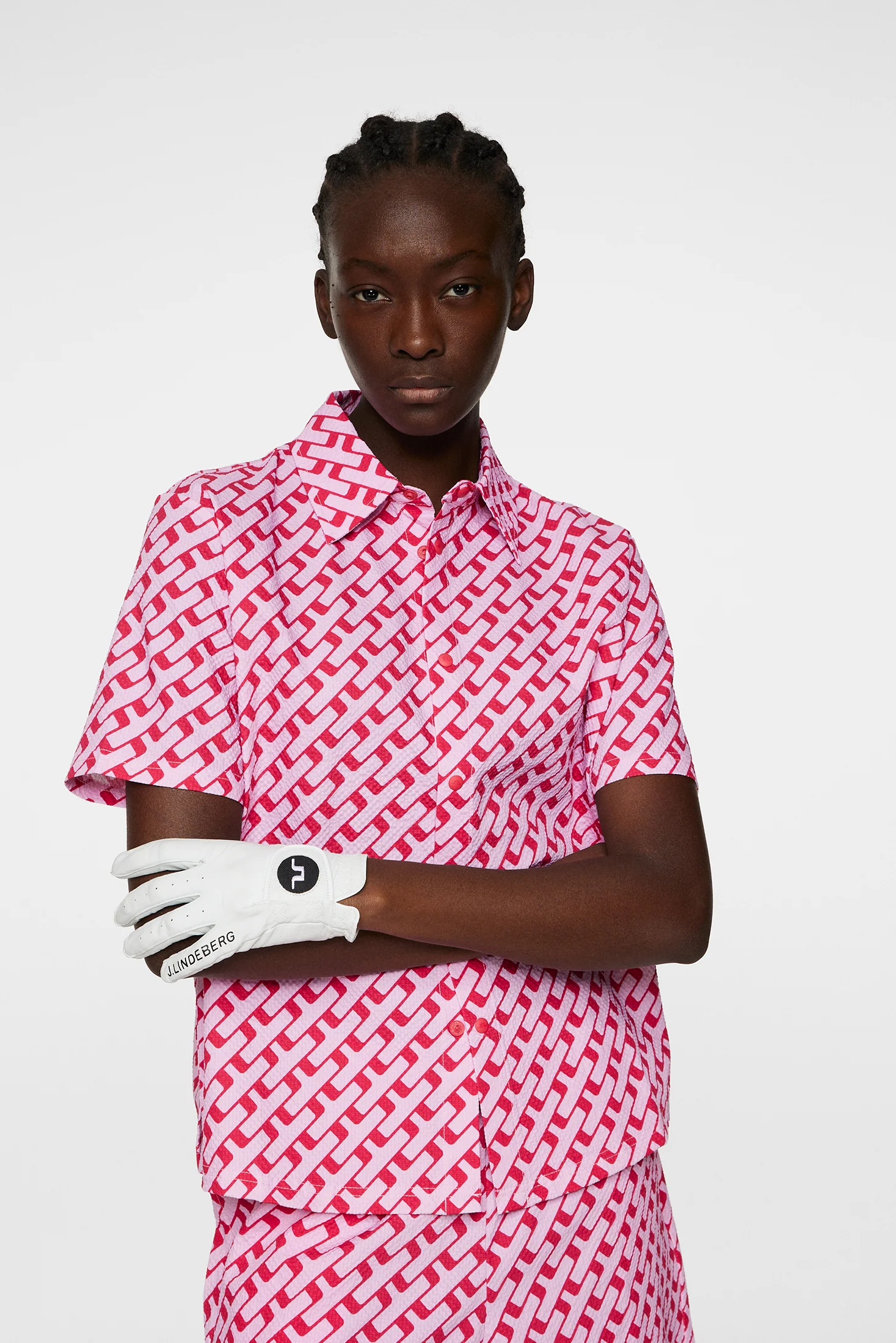 Linda Printed Shirt / Tour Geo Pink M - Image 5