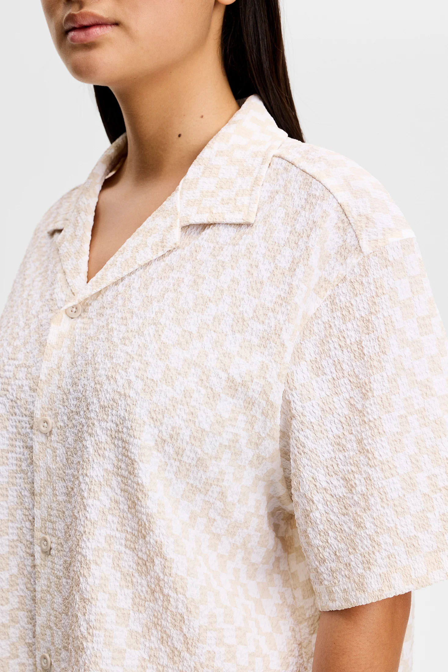 Liv Crinkle Nylon Shirt / Bridge Stack Moonbeam M - Image 5