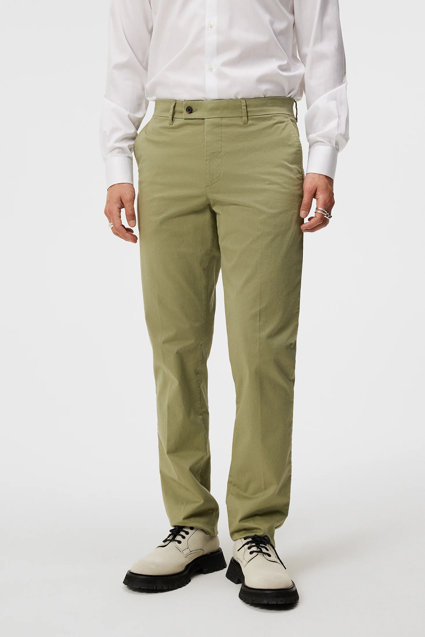 Lois Cloud Satin Pants / Oil Green - Image 2