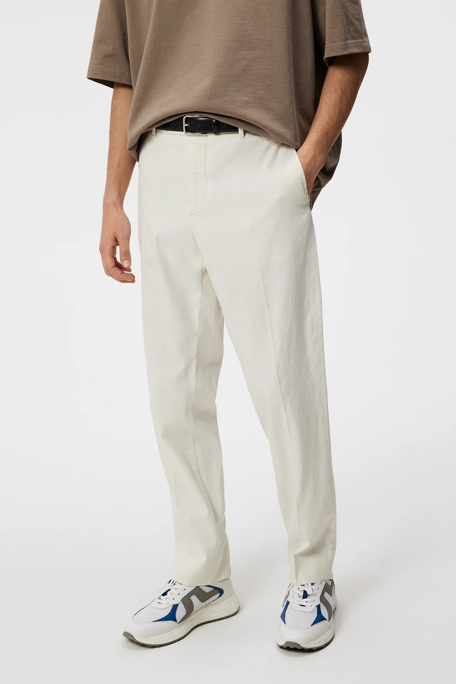Lois Linen Stretch Pants / Cloud White - Image 2