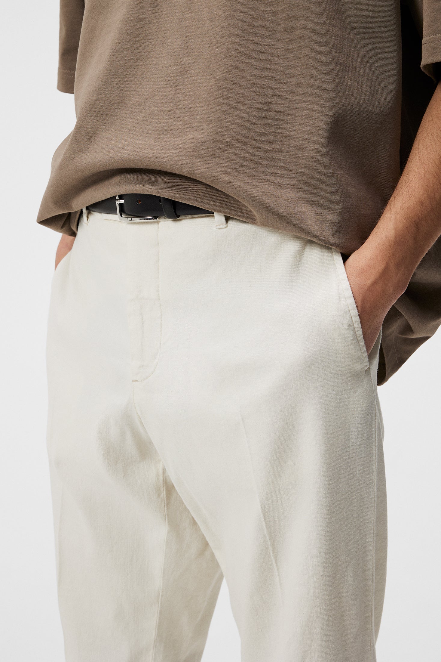 Lois Linen Stretch Pants / Cloud White - Image 5