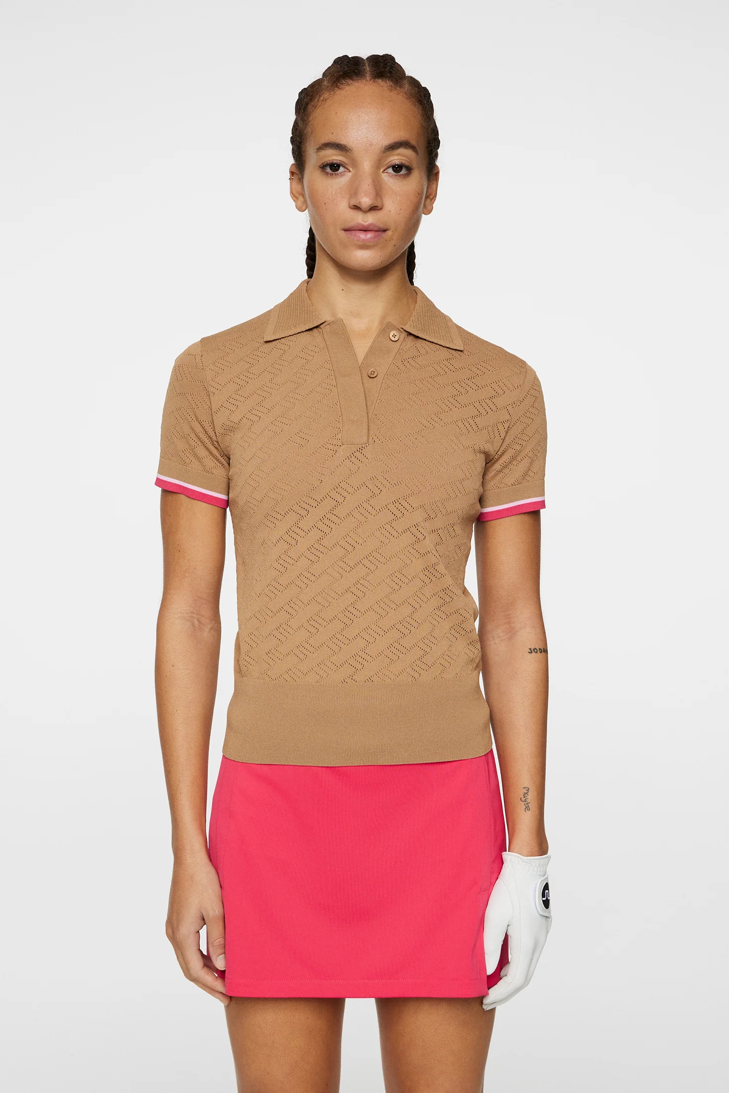 Lomi Knitted Polo Shirt / Tigers Eye - Image 2
