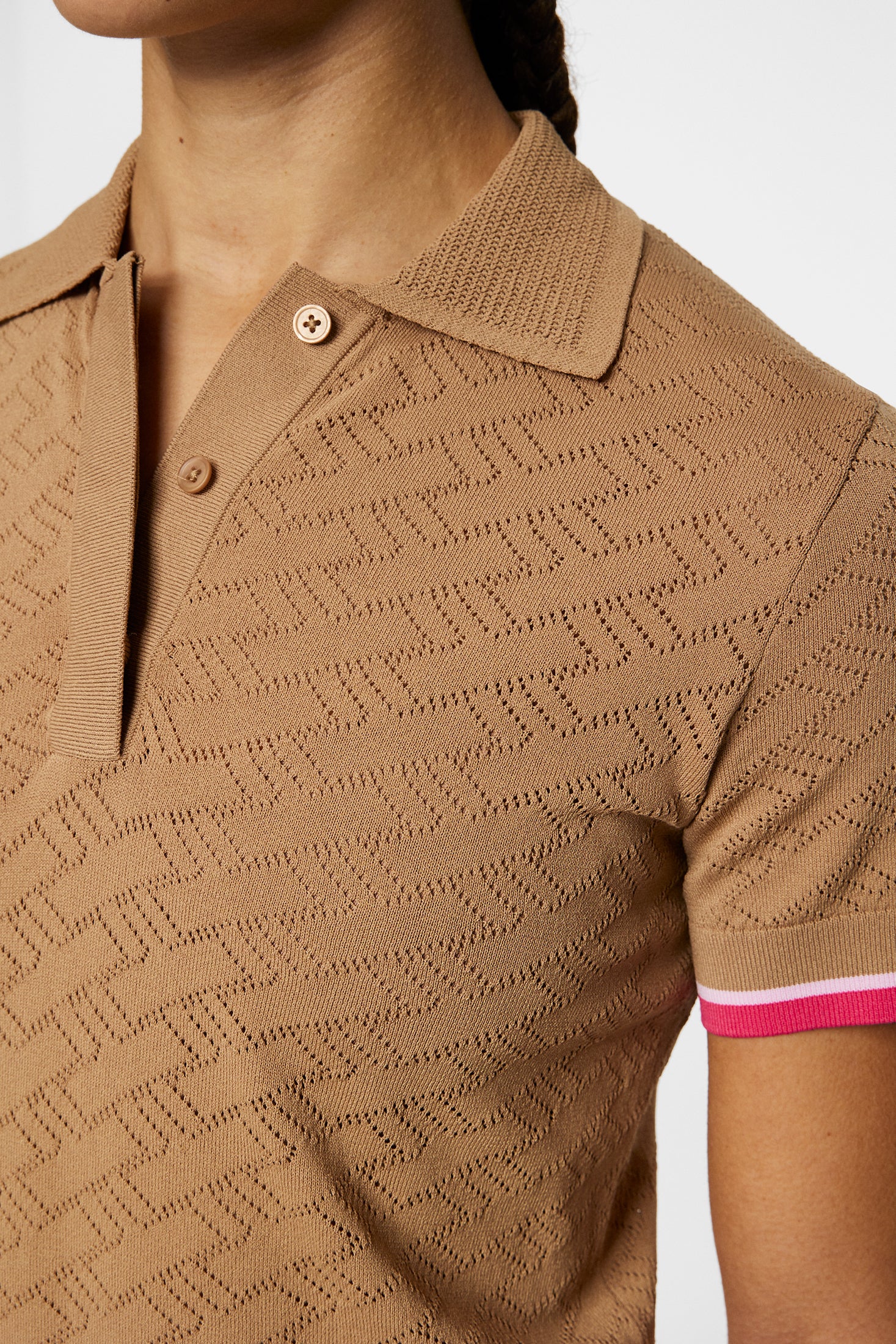 Lomi Knitted Polo Shirt / Tigers Eye - Image 6