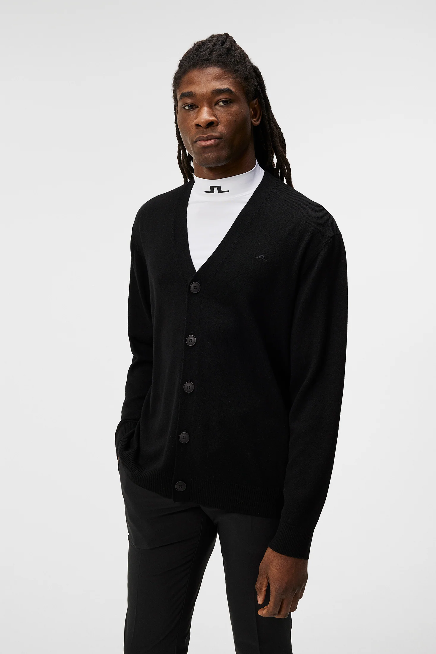 Lucas Knitted Cardigan / Black - Image 2