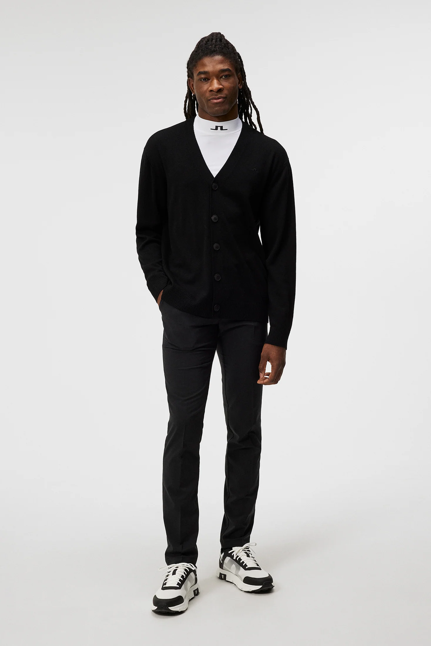 Lucas Knitted Cardigan / Black - Image 4