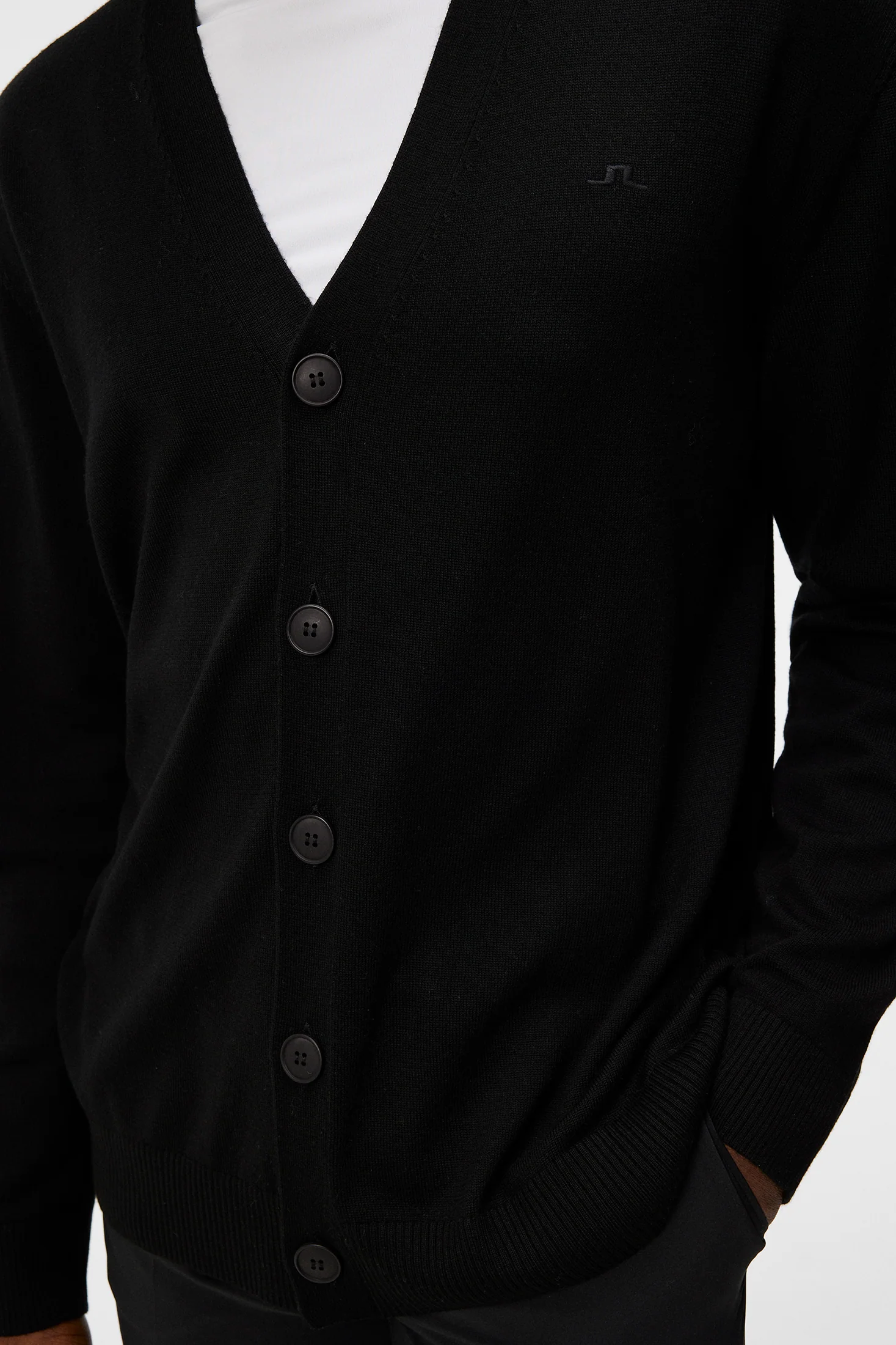 Lucas Knitted Cardigan / Black - Image 6