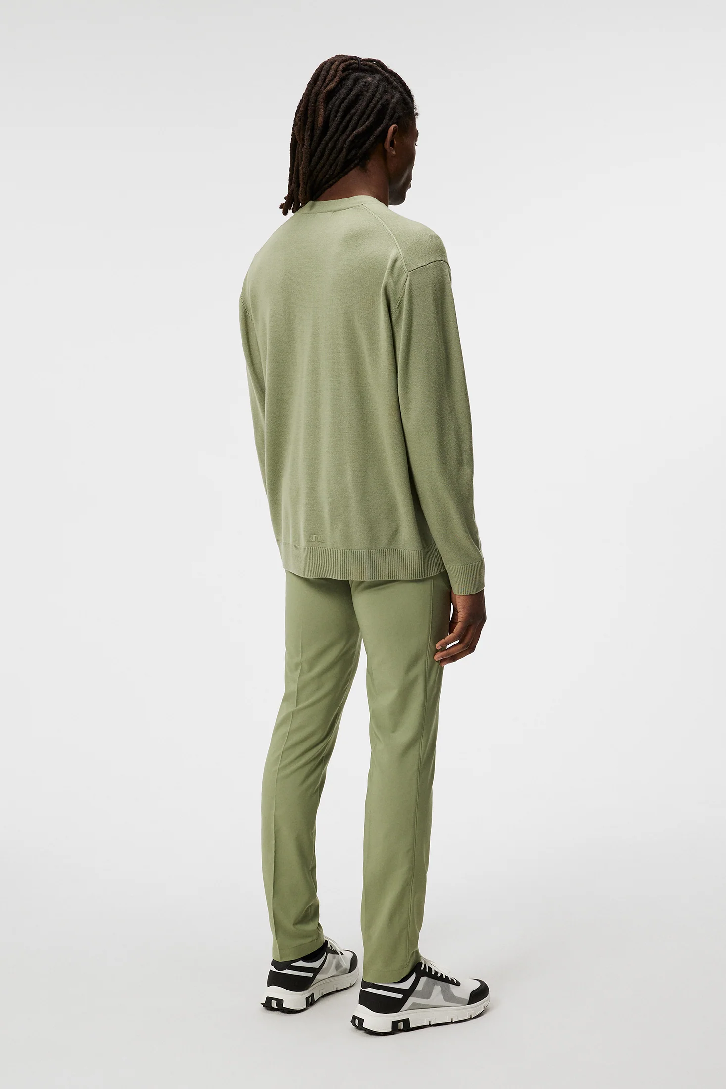 Lucas Knitted Cardigan / Oil Green - Image 3