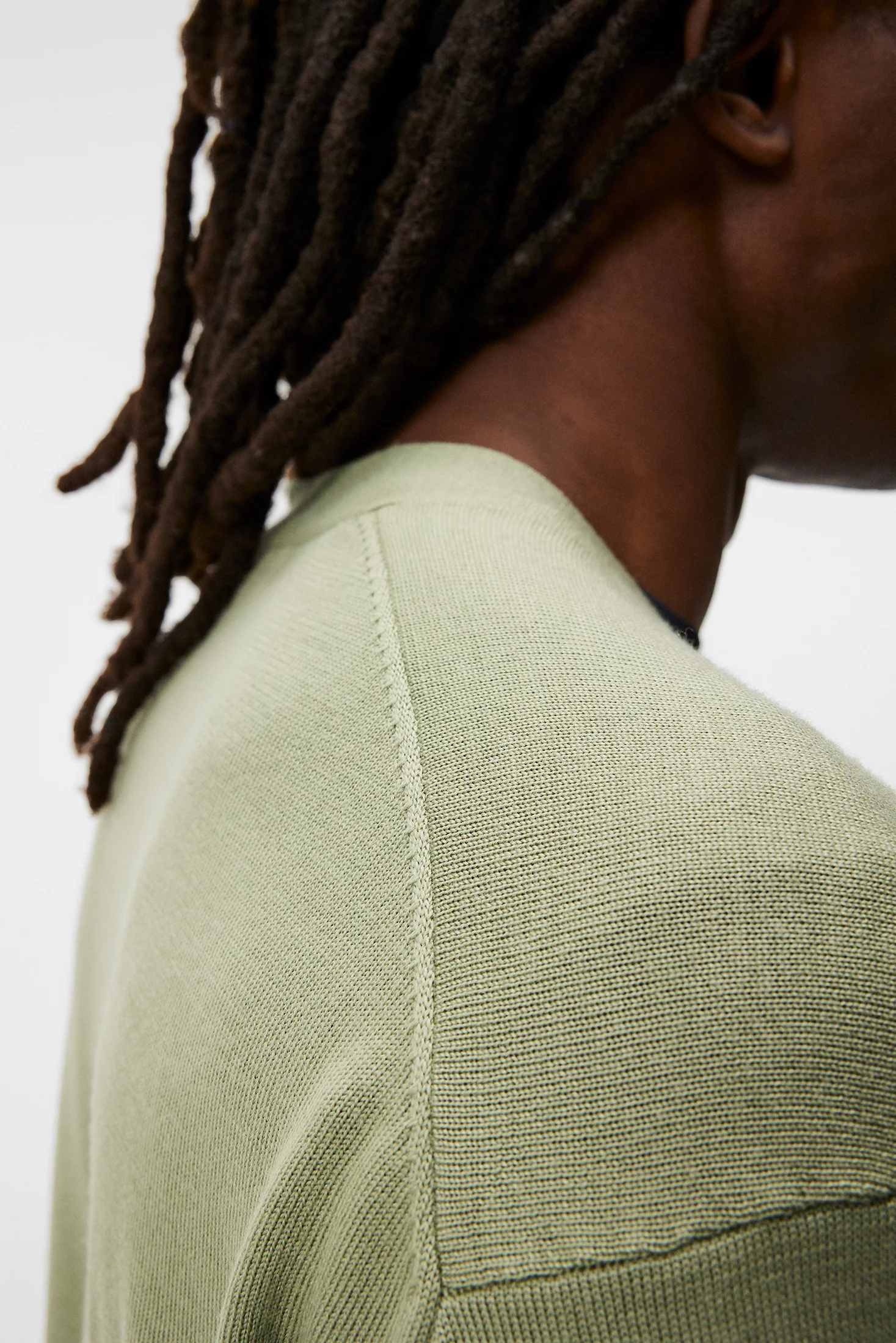 Lucas Knitted Cardigan / Oil Green - Image 5