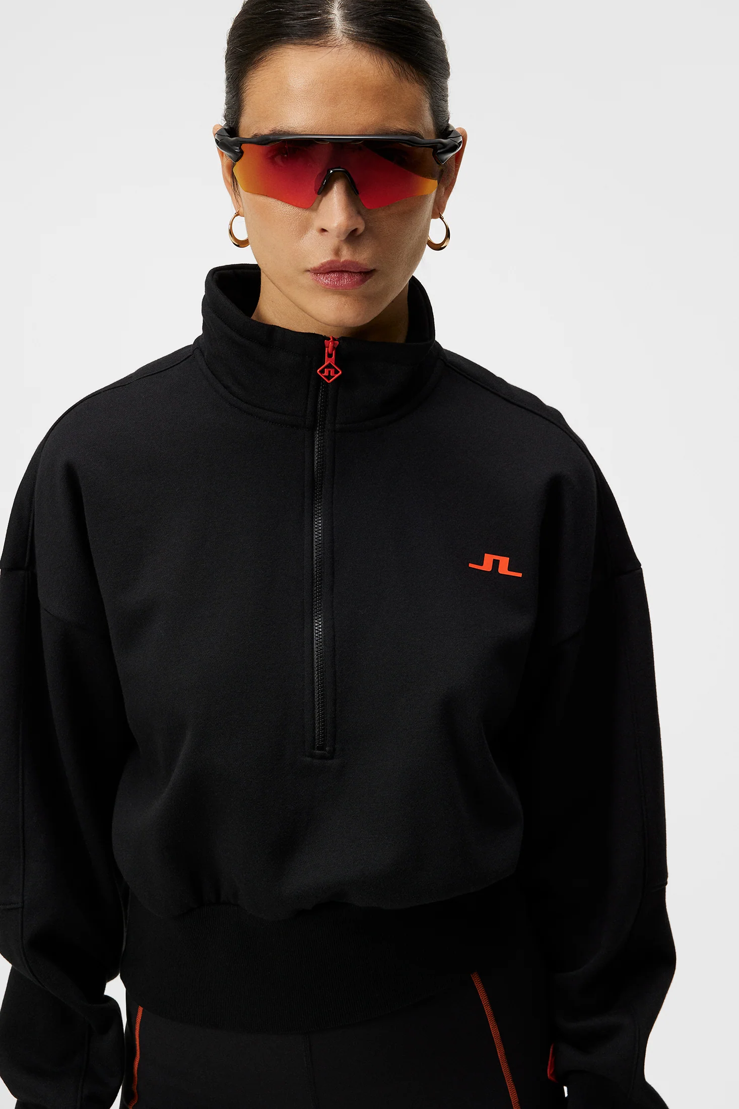 Lucia Zip Mock Neck / Black - Image 5