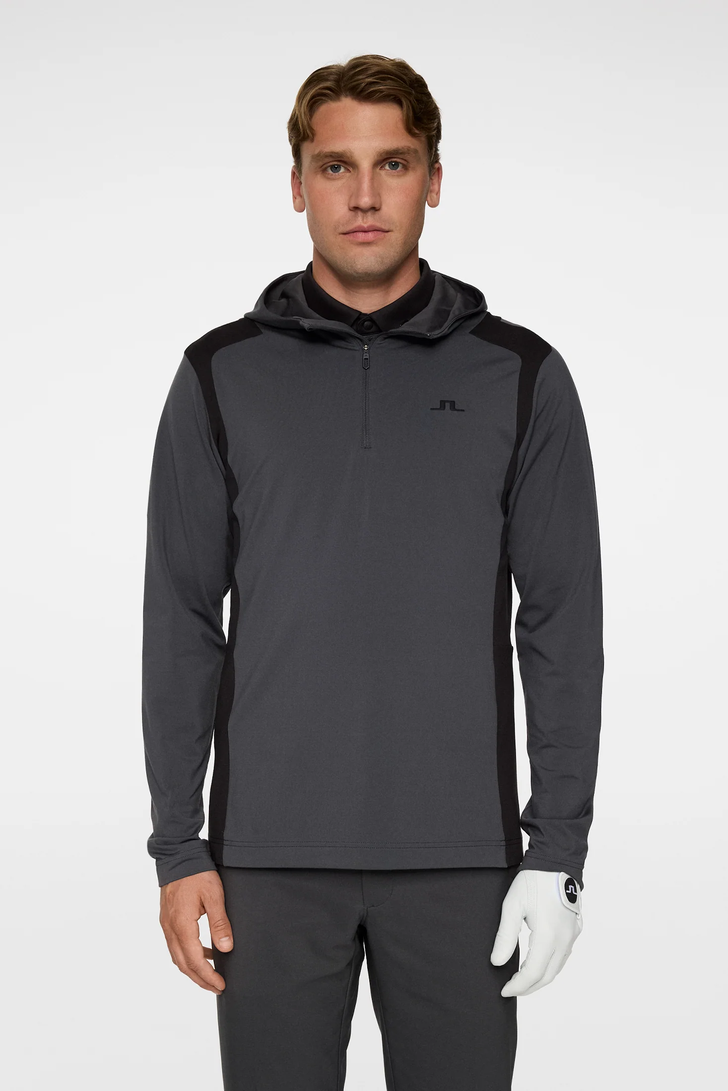 Lukas Quarter Zip Hood / Asphalt - Image 2