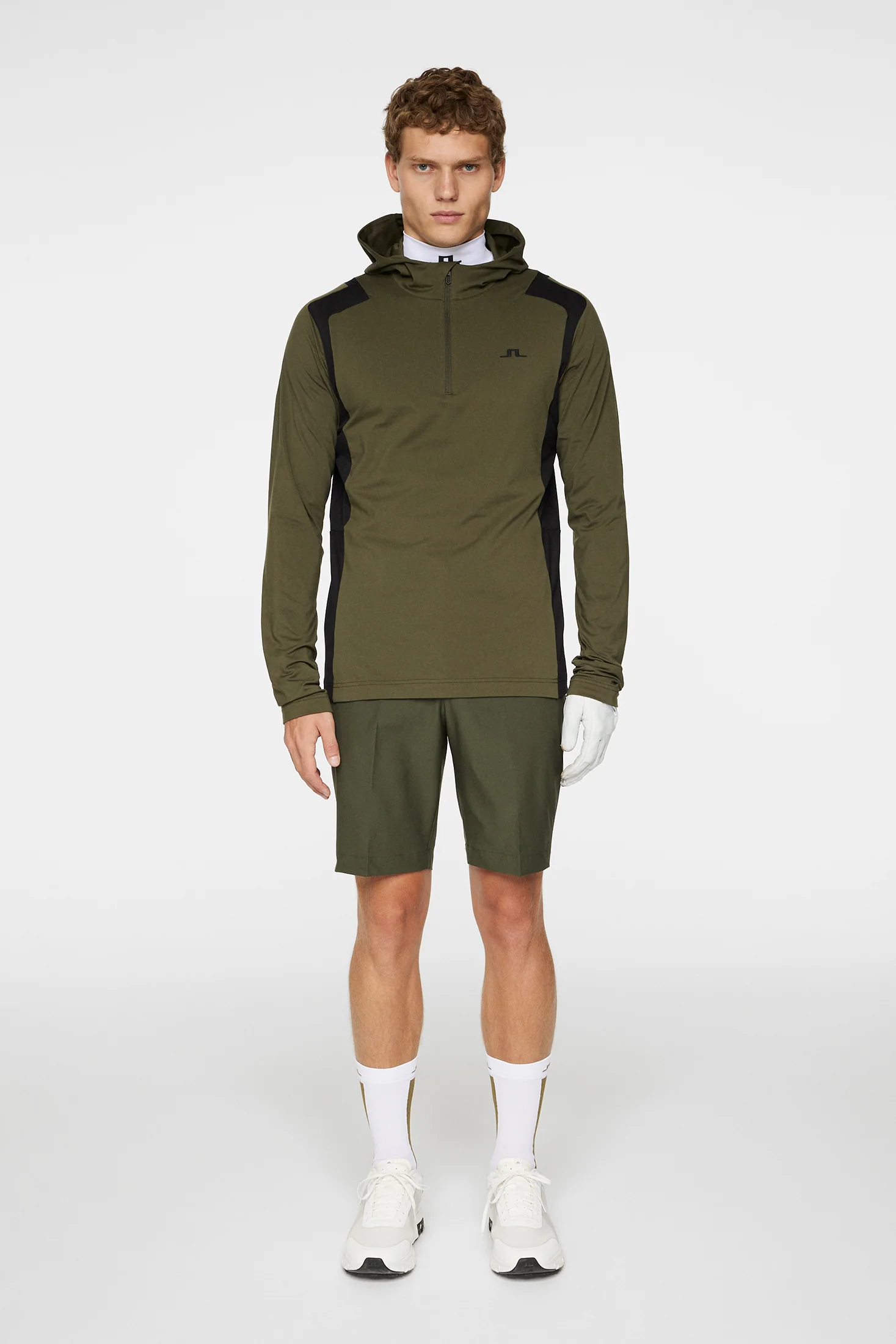 Lukas Quarter Zip Hood / Forest Green - Image 4