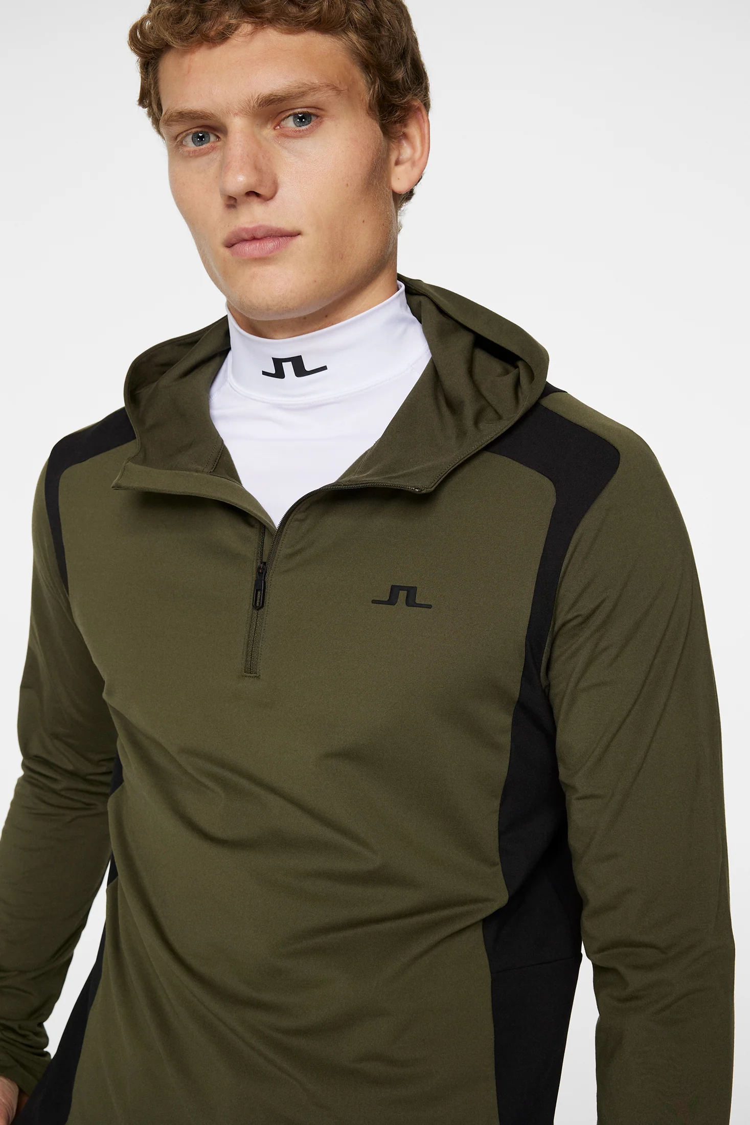 Lukas Quarter Zip Hood / Forest Green - Image 5