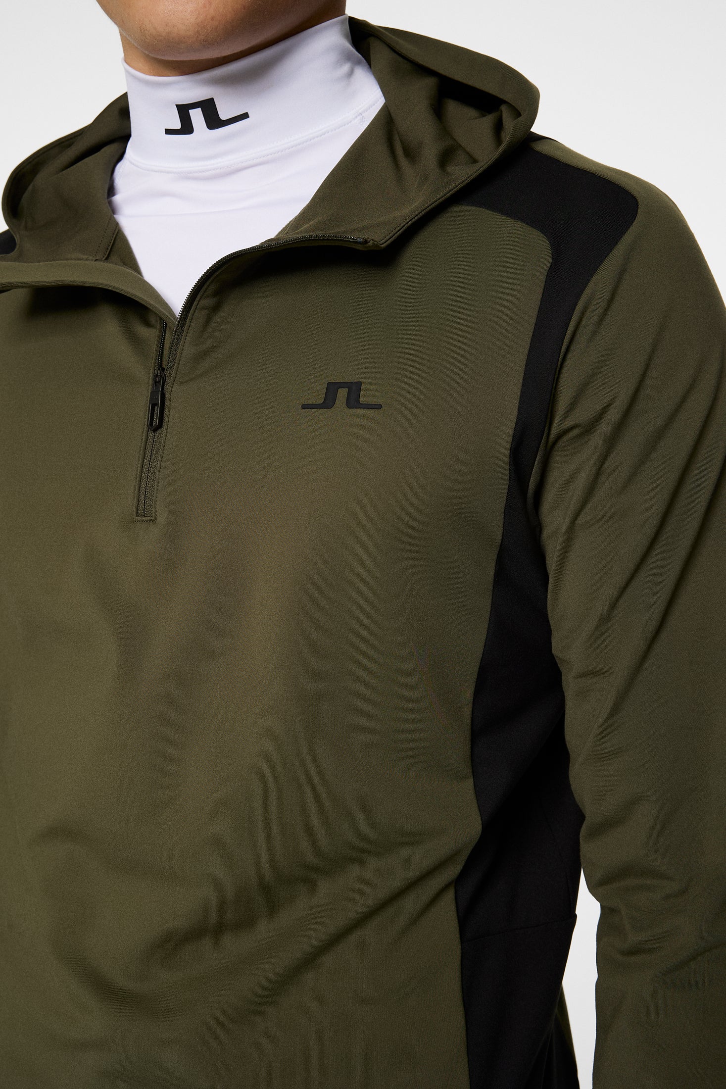 Lukas Quarter Zip Hood / Forest Green - Image 6