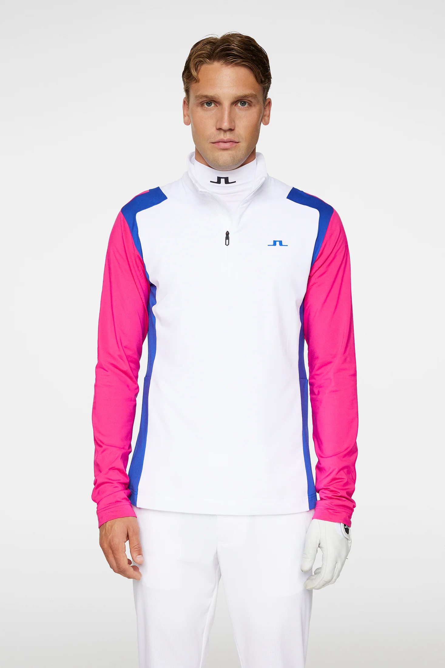 Lukas Quarter Zip Mid Layer / Pink Peacock - Image 2