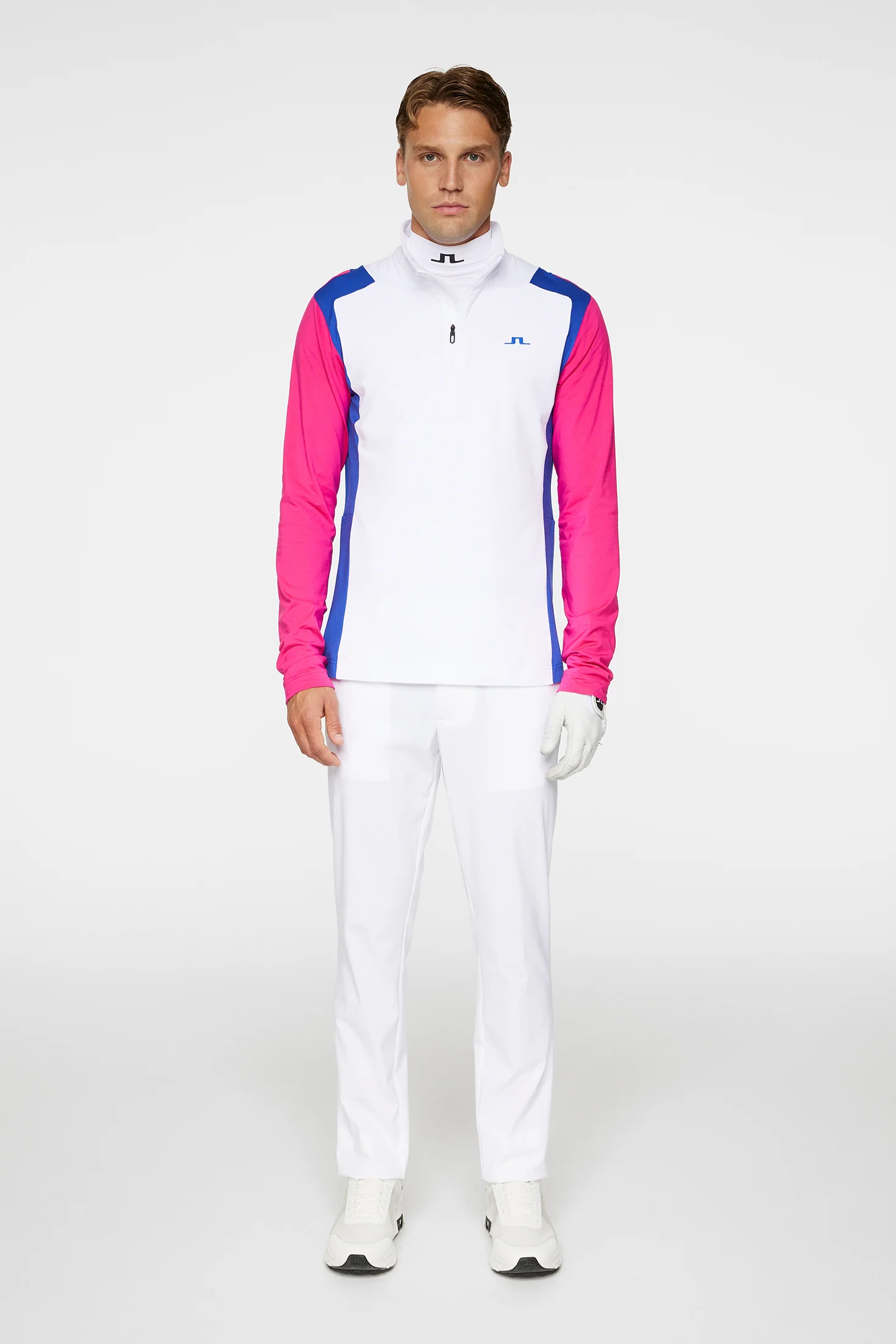 Lukas Quarter Zip Mid Layer / Pink Peacock - Image 4