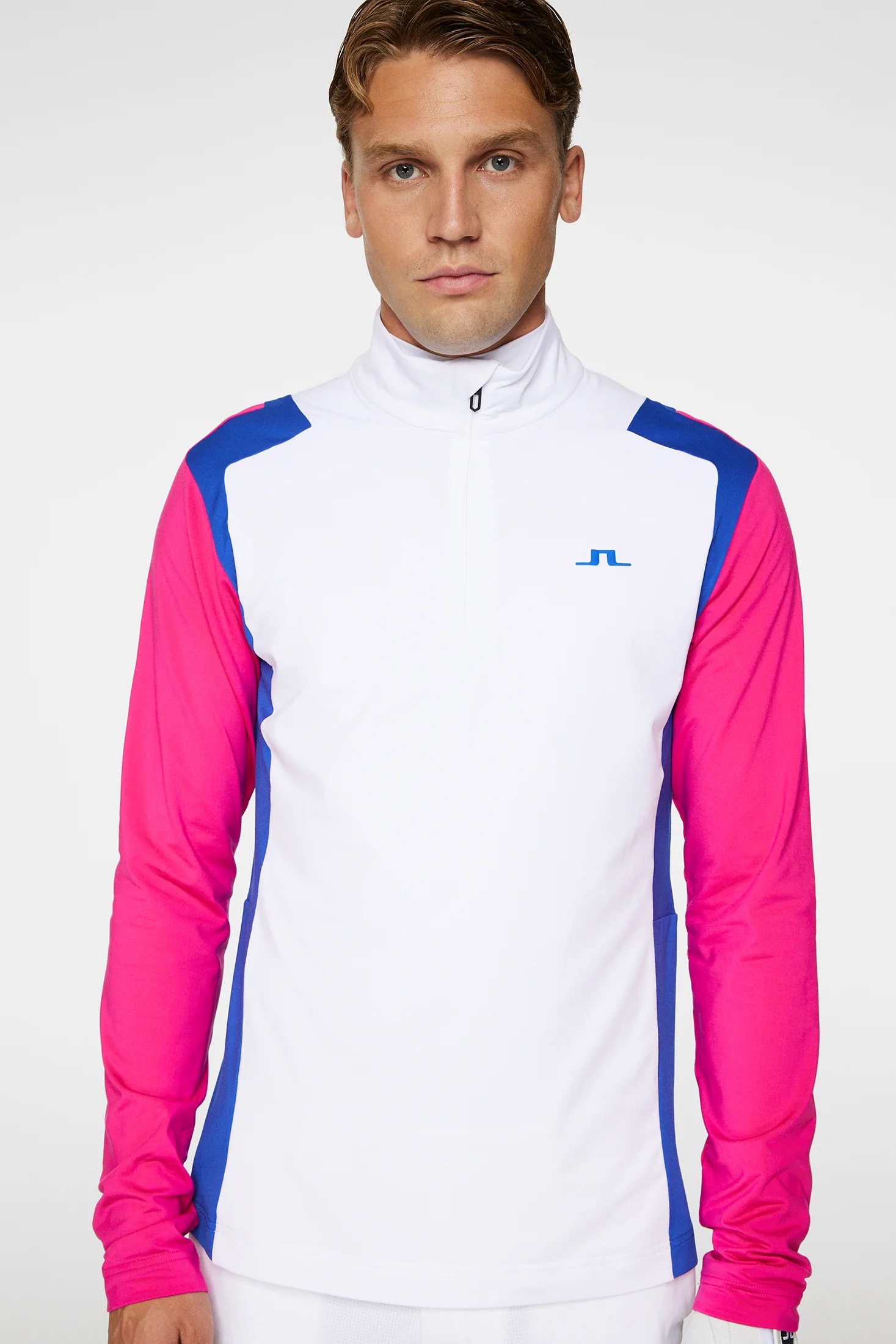 Lukas Quarter Zip Mid Layer / Pink Peacock - Image 5
