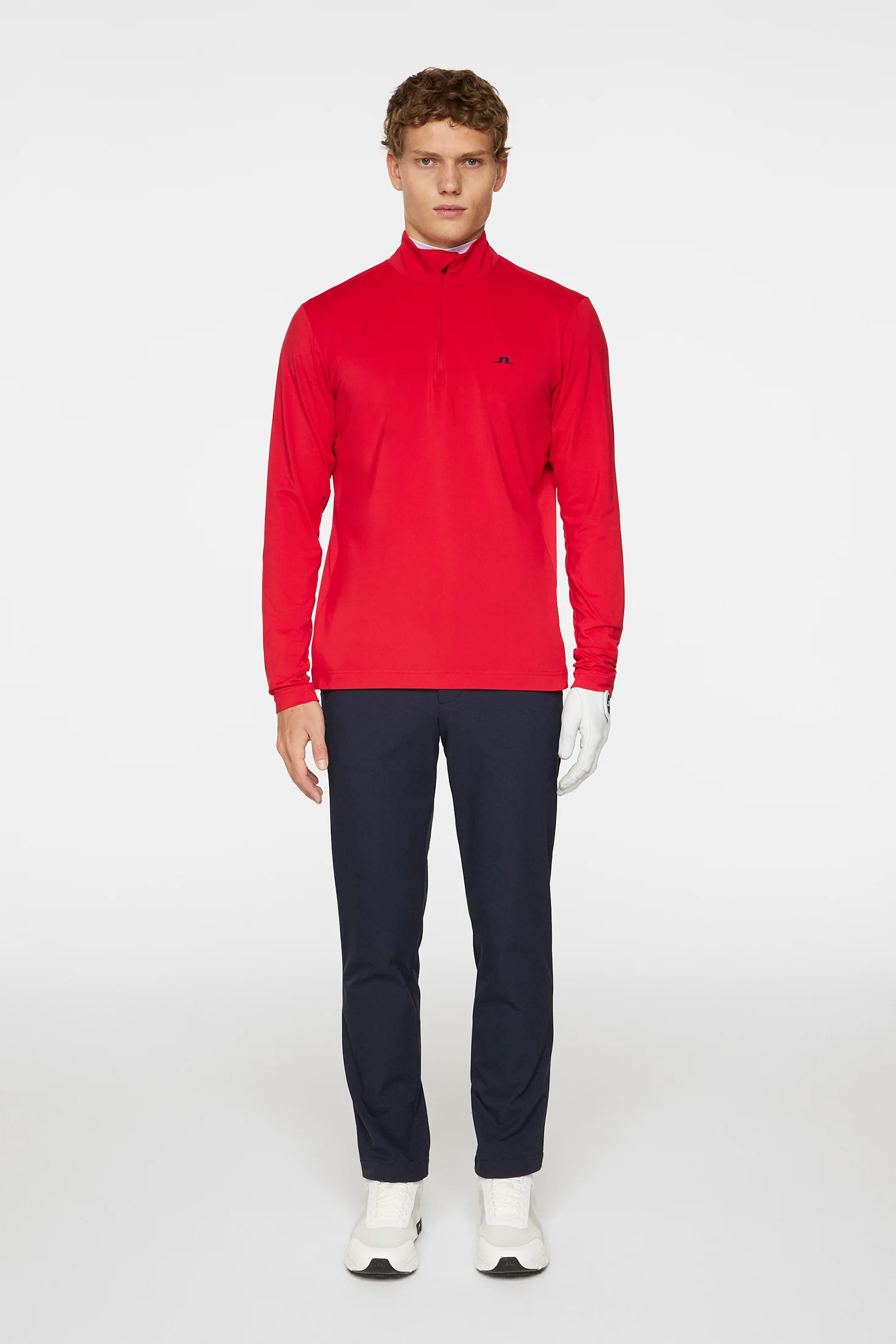 Luke Quarter Zip Mid Layer / Barbados Cherry - Image 4