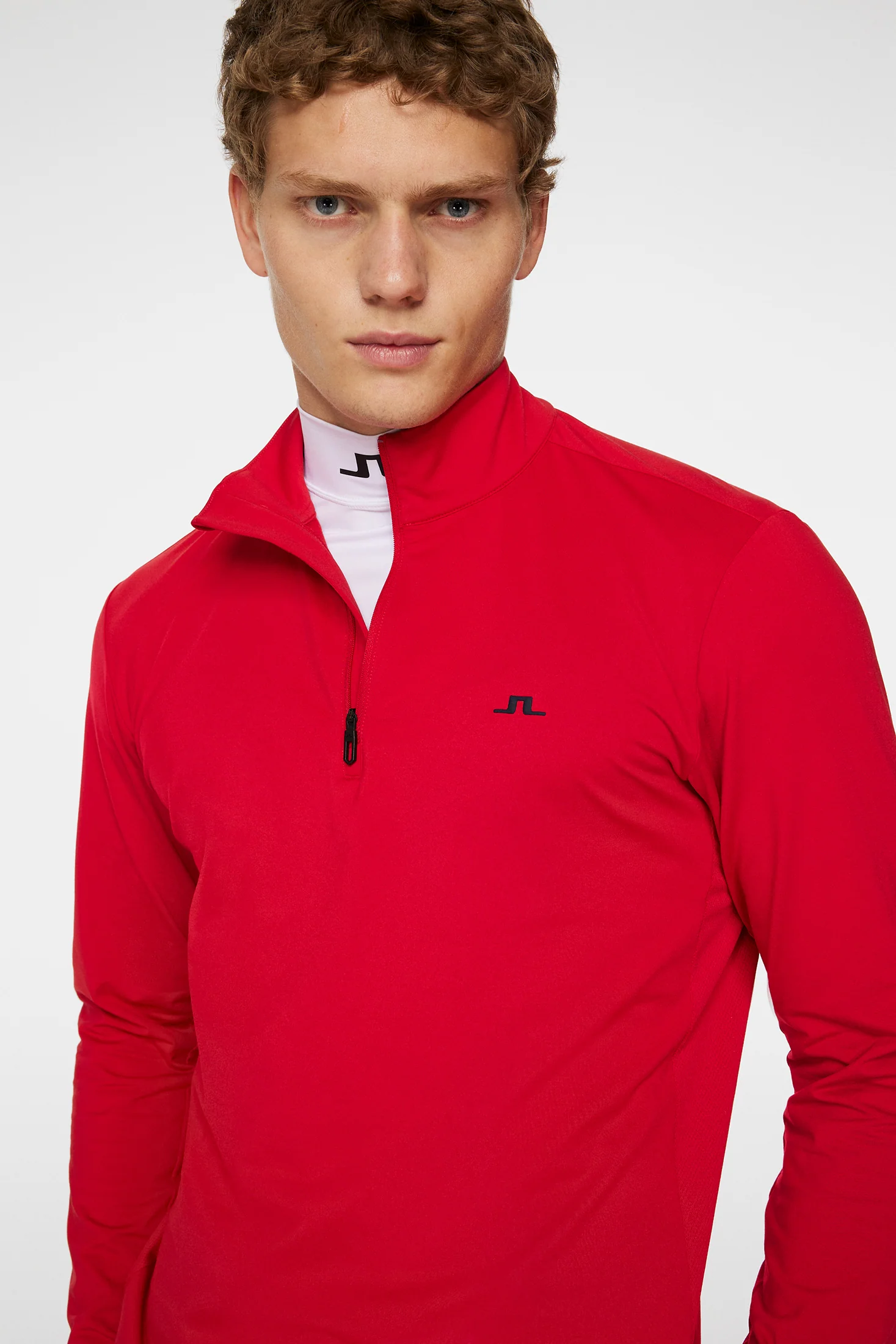 Luke Quarter Zip Mid Layer / Barbados Cherry - Image 5