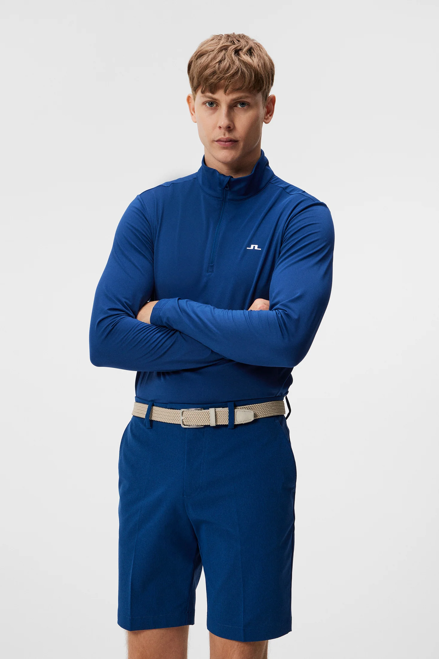 Luke Quarter Zip Mid Layer / Estate Blue - Image 2