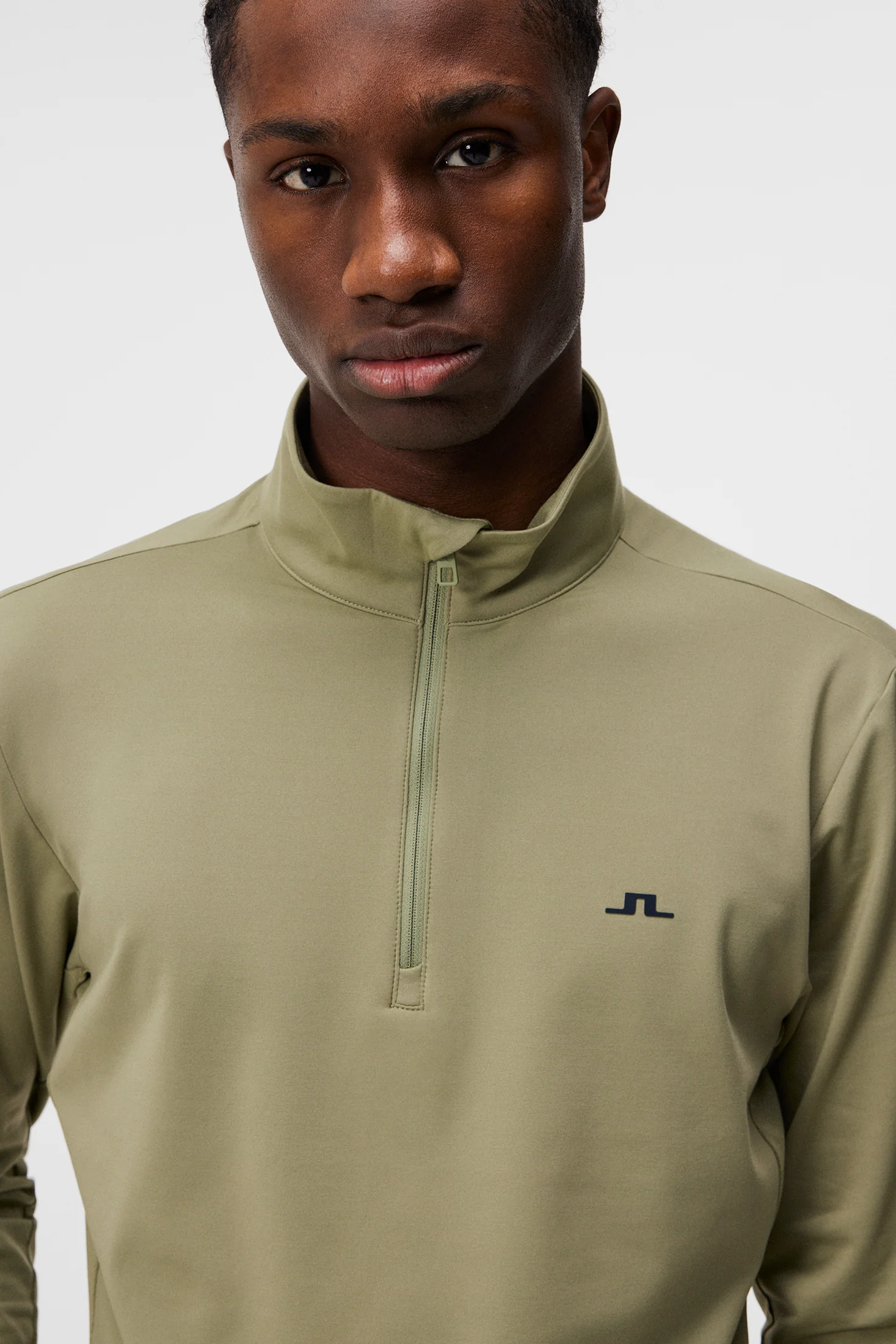 Luke Quarter Zip Mid Layer / Oil Green - Image 5