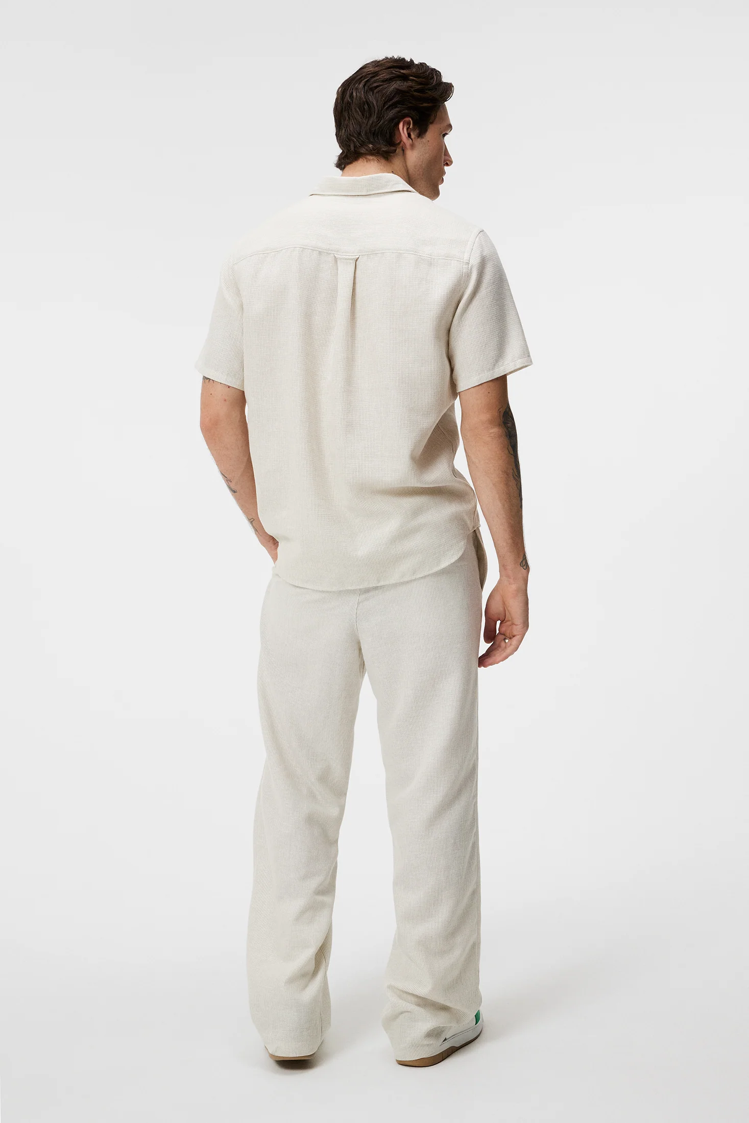 Lund Linen Mix Shirt / Safari Beige - Image 3