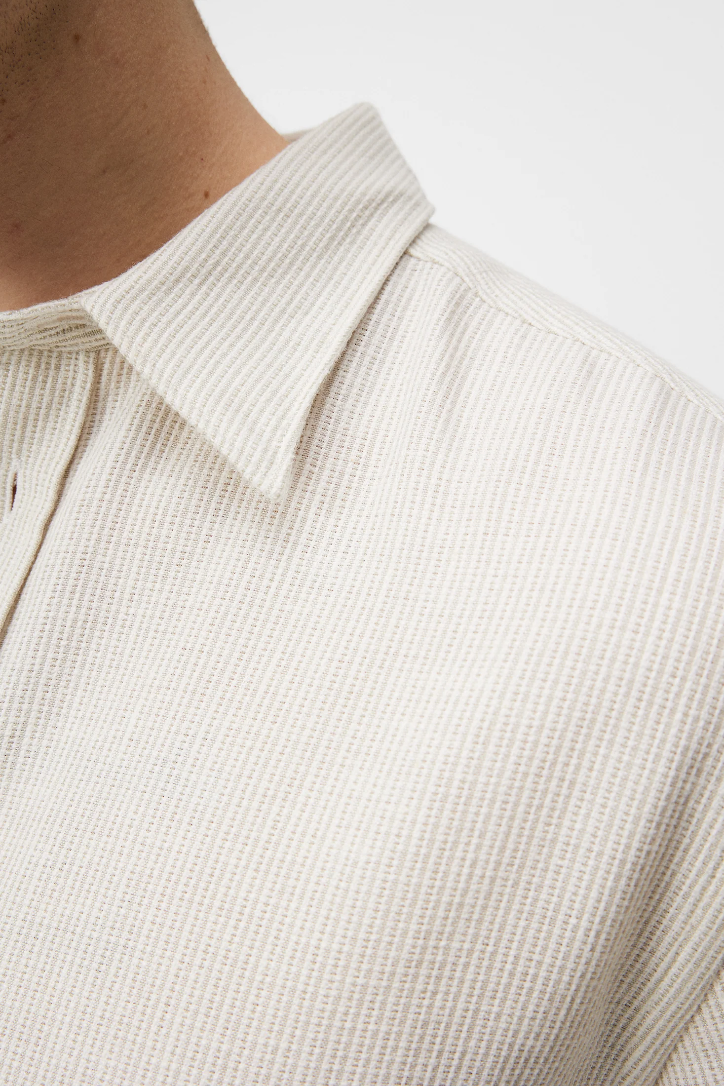 Lund Linen Mix Shirt / Safari Beige - Image 6