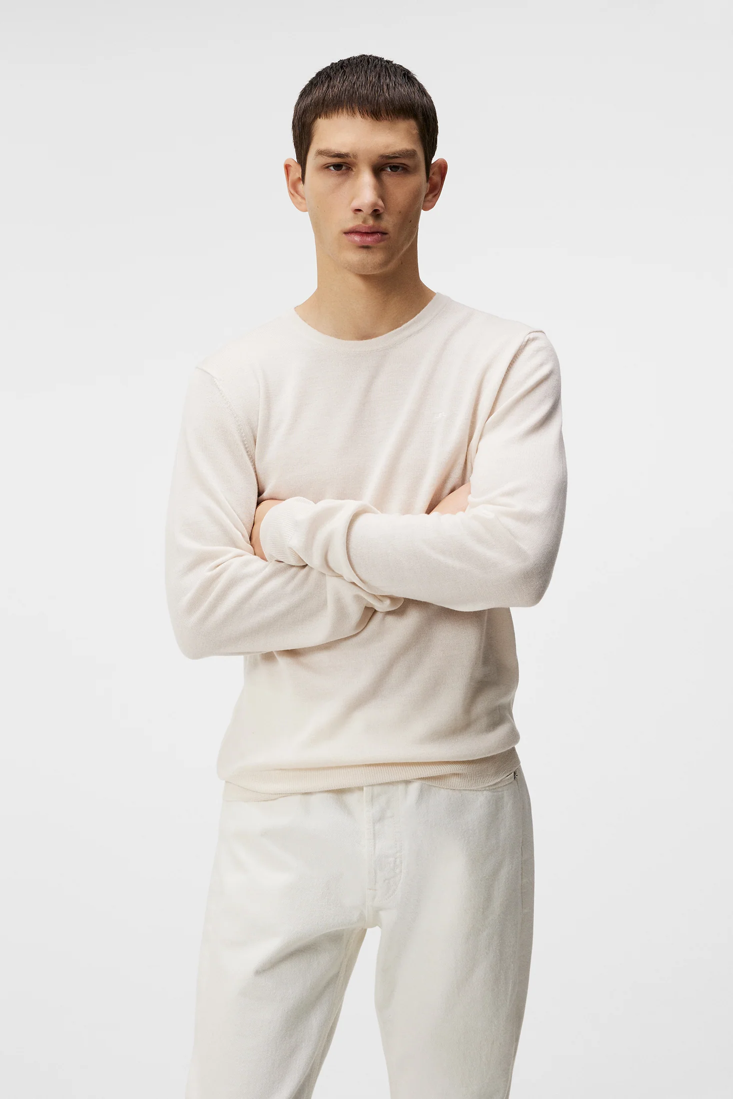Lyle Light Merino Sweater / Cloud White - Image 2