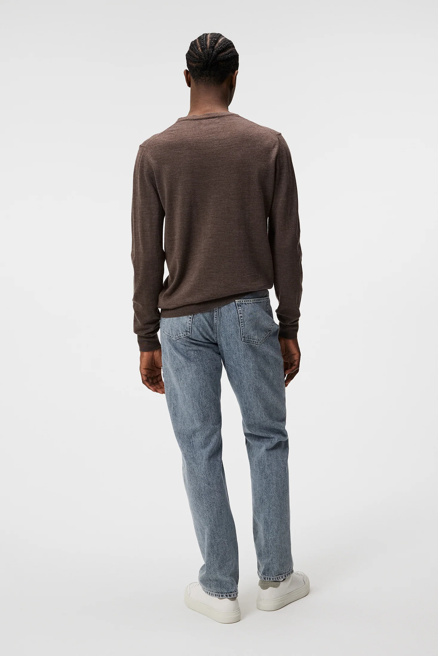 Lyle Light Merino Sweater / Walnut Melange - Image 3