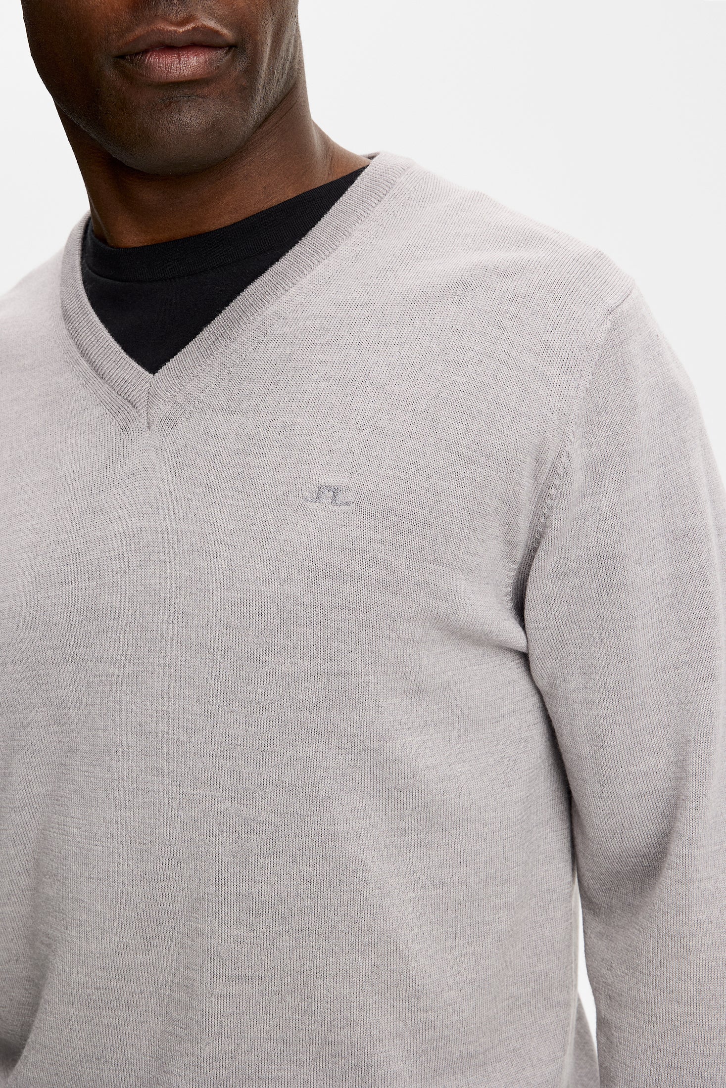 Lymann Knitted Sweater / Light Grey Melange - Image 5
