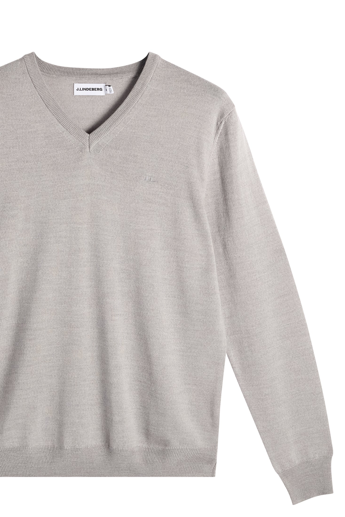 Lymann Knitted Sweater / Light Grey Melange - Image 6