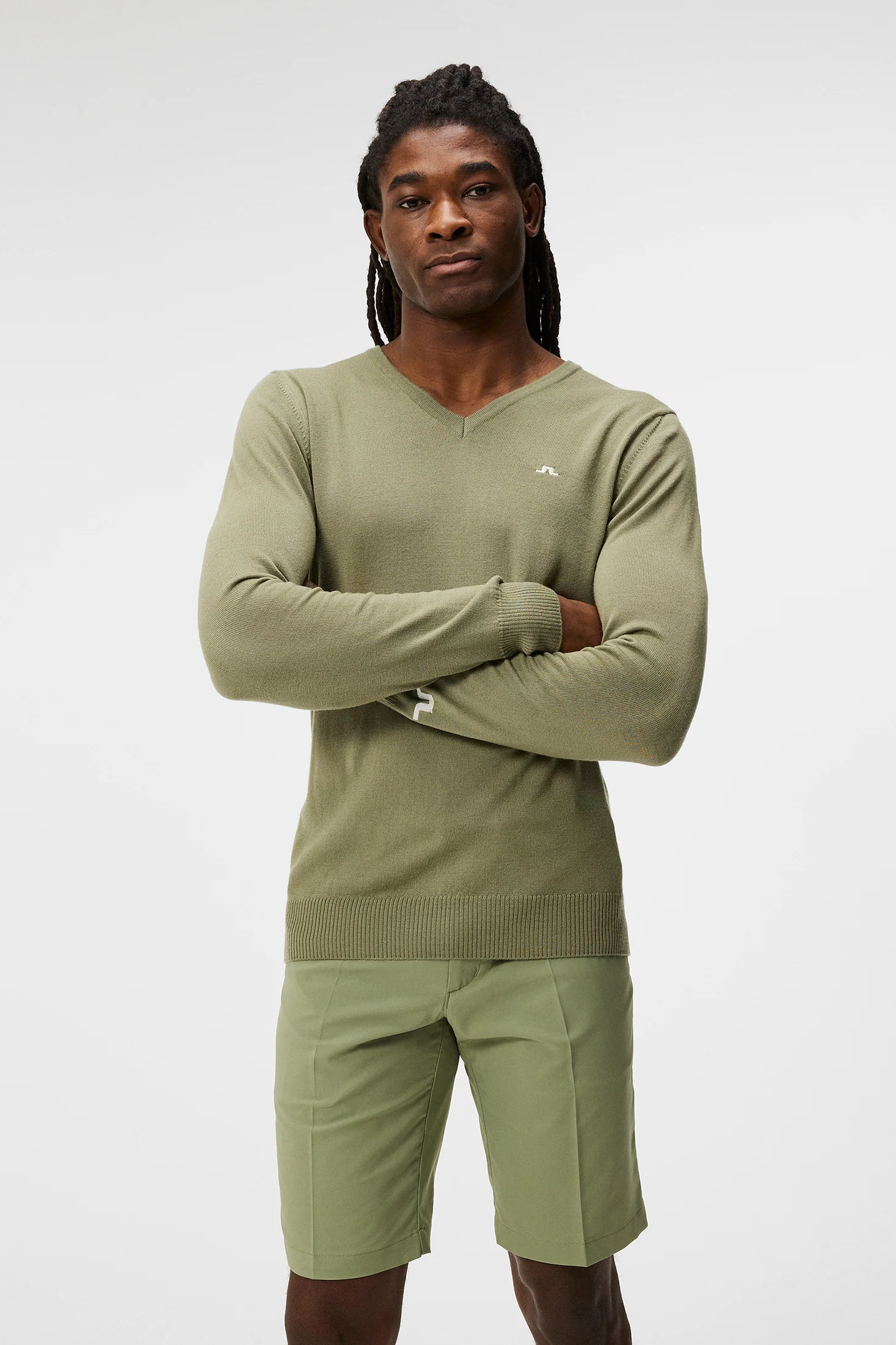 Lymann Knitted Sweater / Oil Green - Image 2